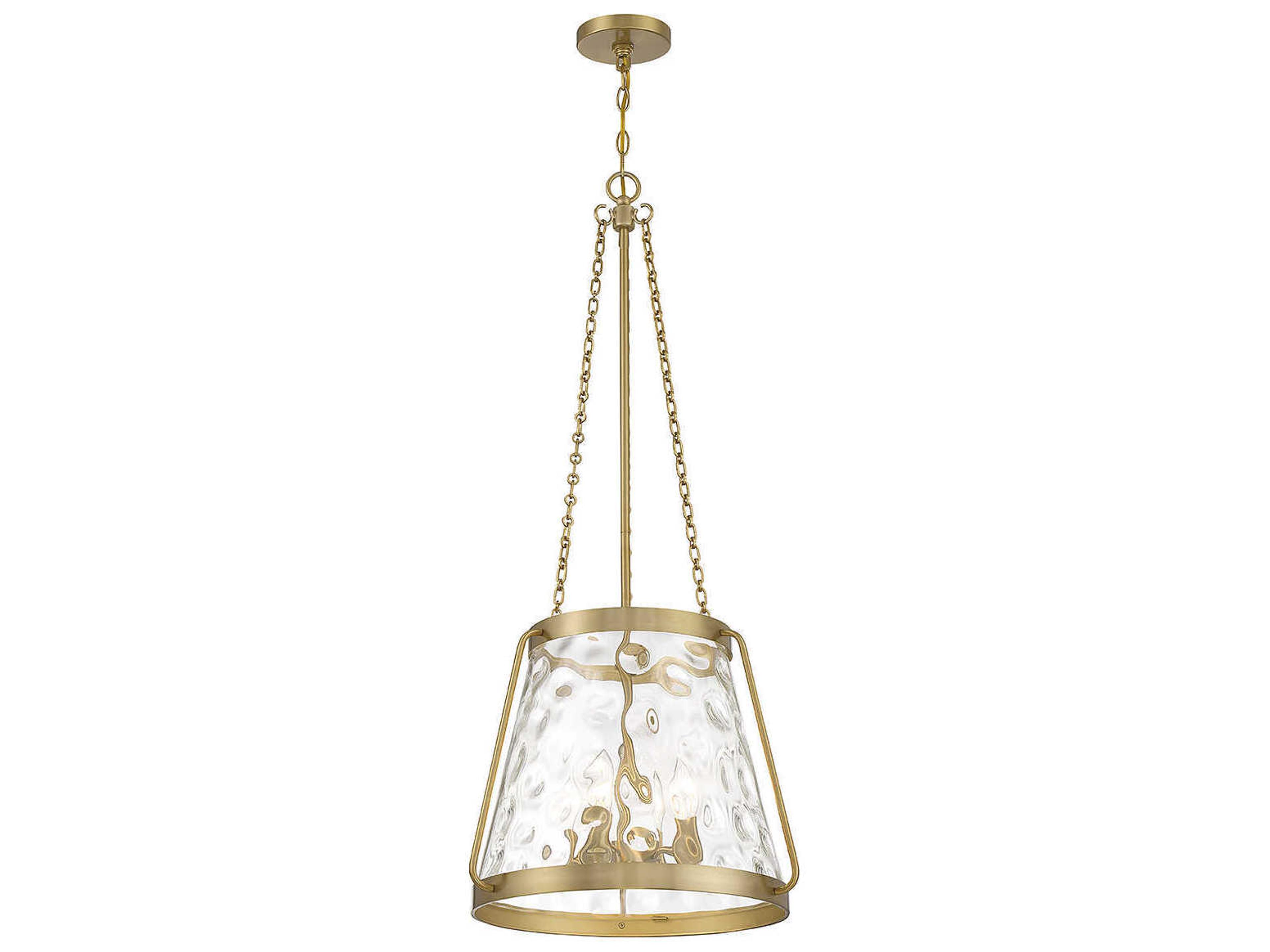 Savoy House Crawford 4-Light Warm Brass Nickel Glass Pendant