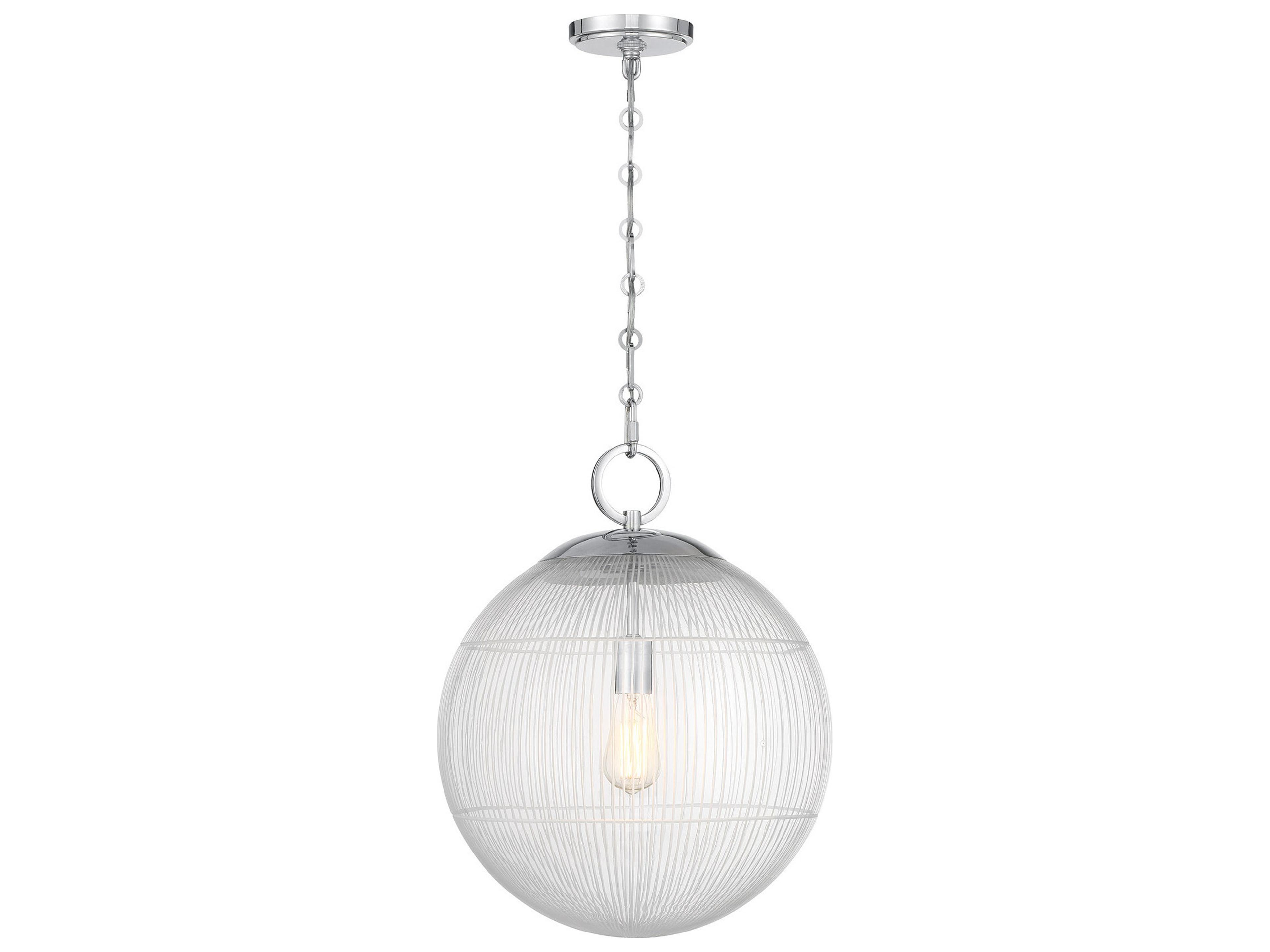 Cabot 1-Light Chrome Globe Pendant