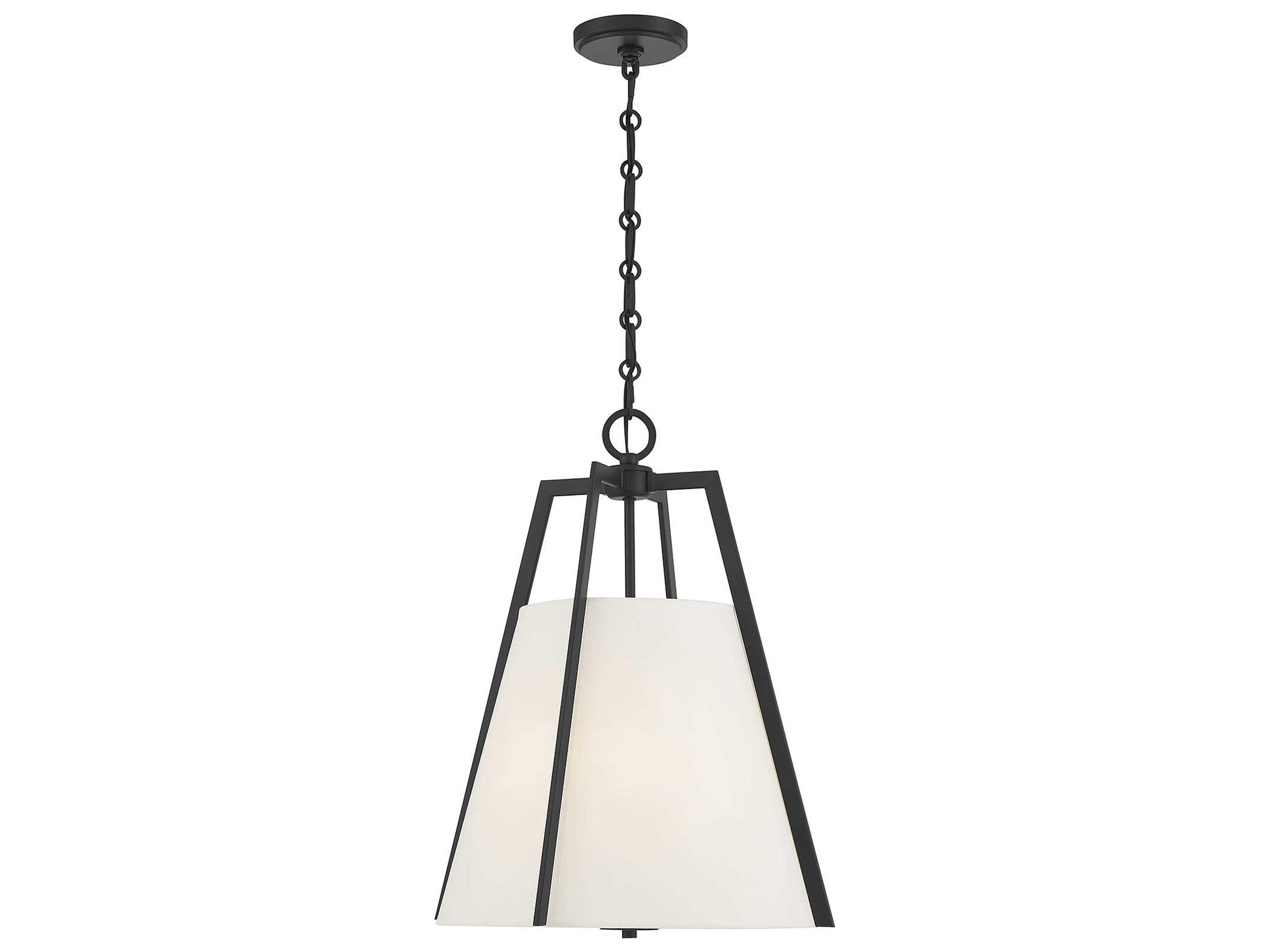 Mansfield 3-Light Matte Black Pendant