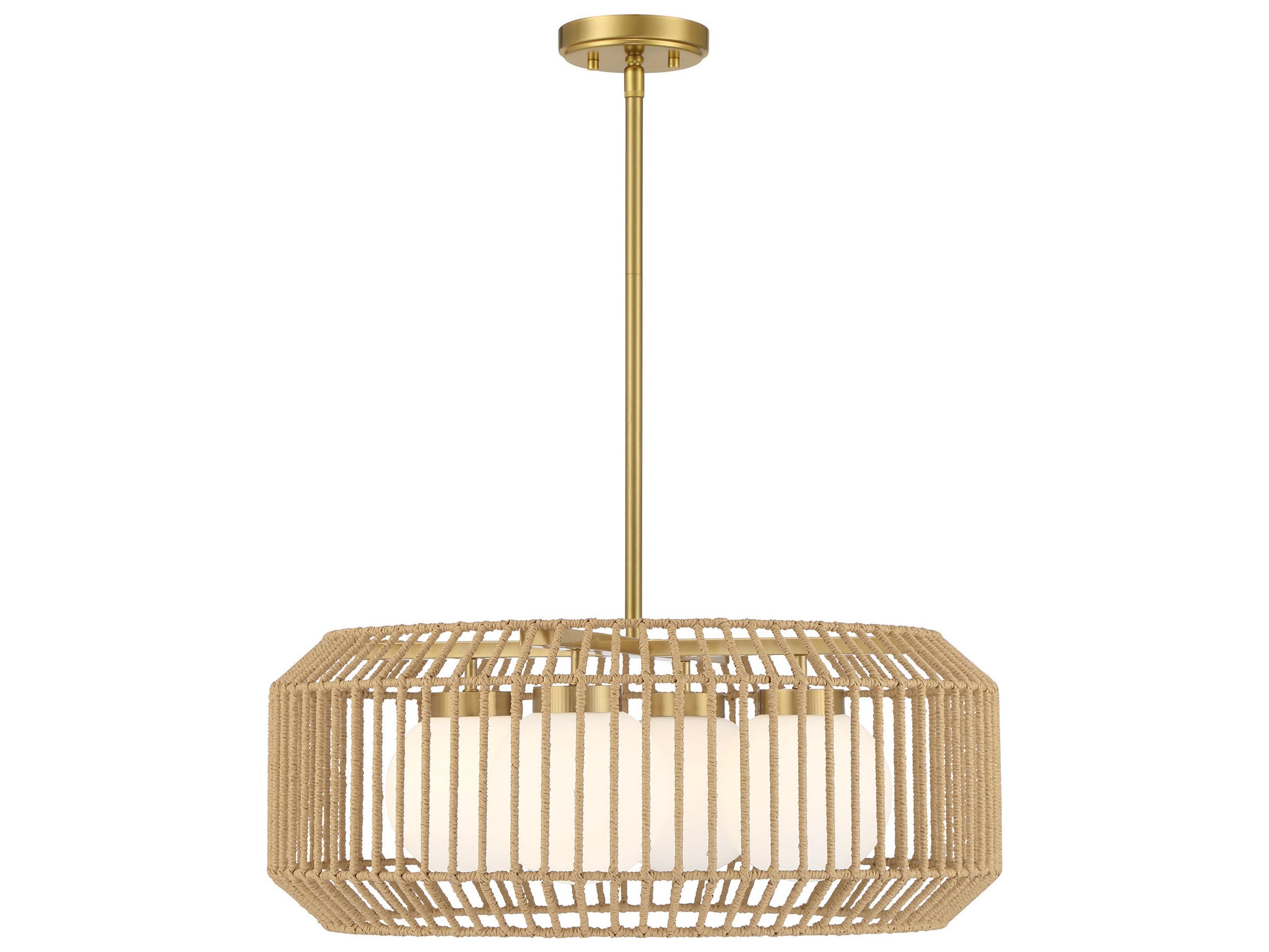 Pastis 4-Light Warm Brass Pendant