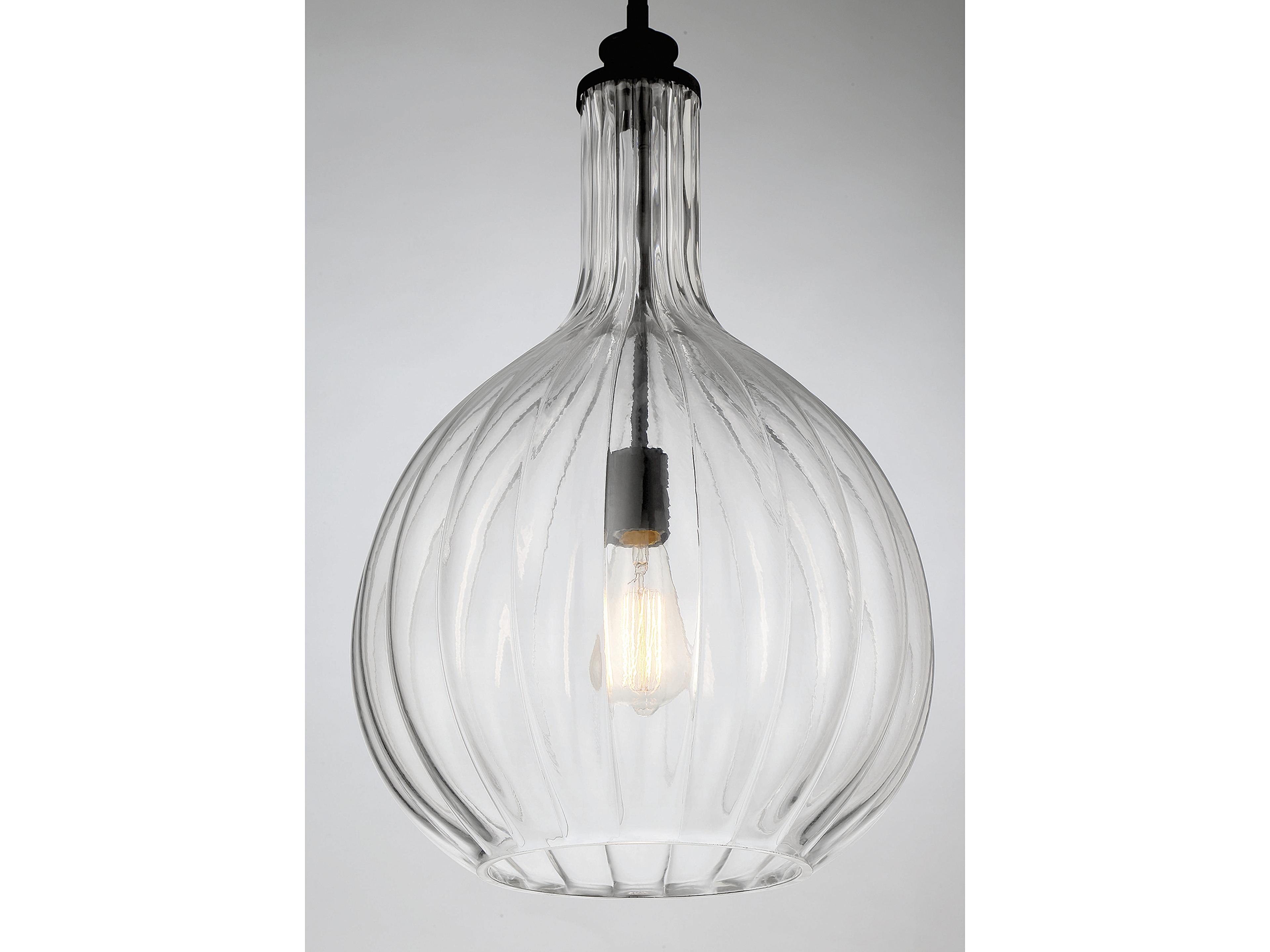 Savoy House Brandon 1-Light Matte Black Glass Pendant