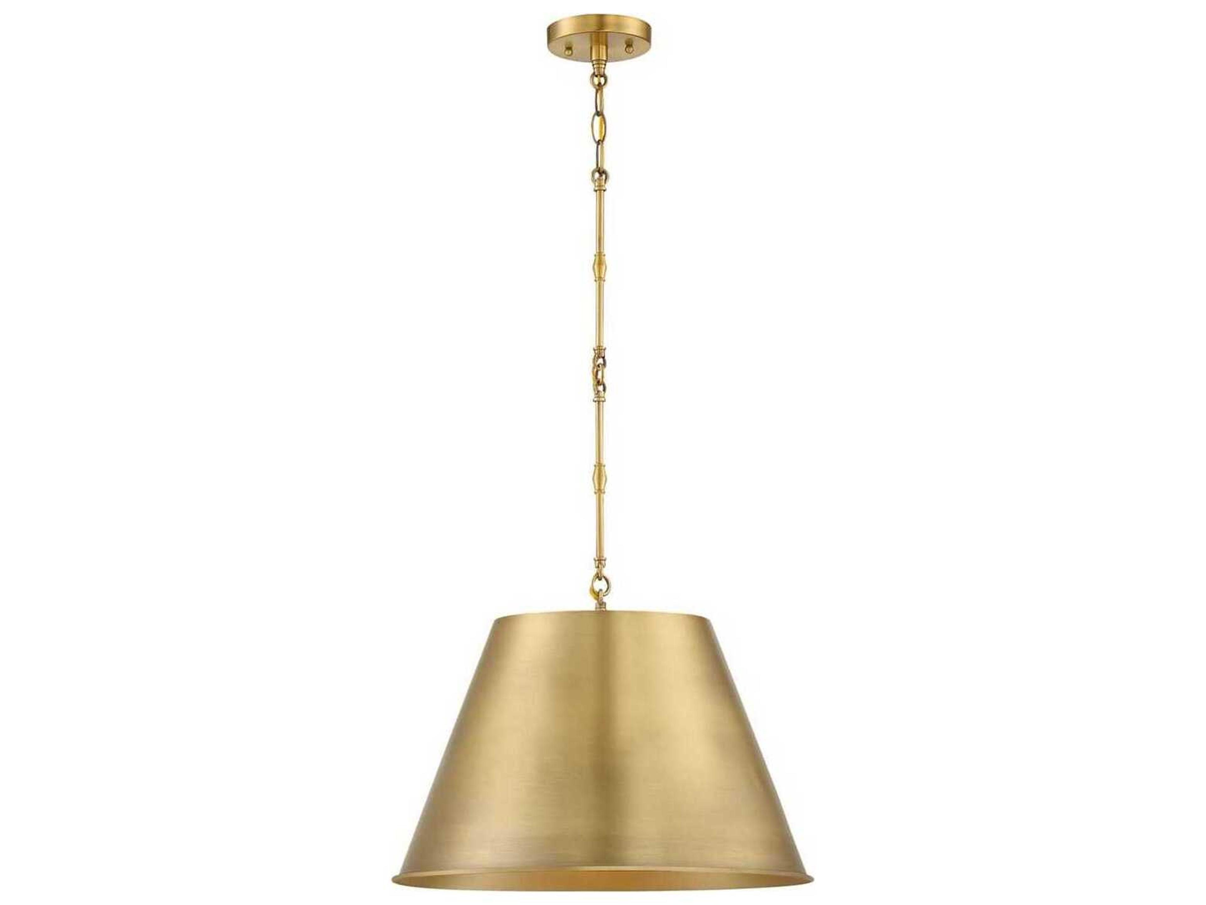 Alden 1-Light Warm Brass Empire Pendant