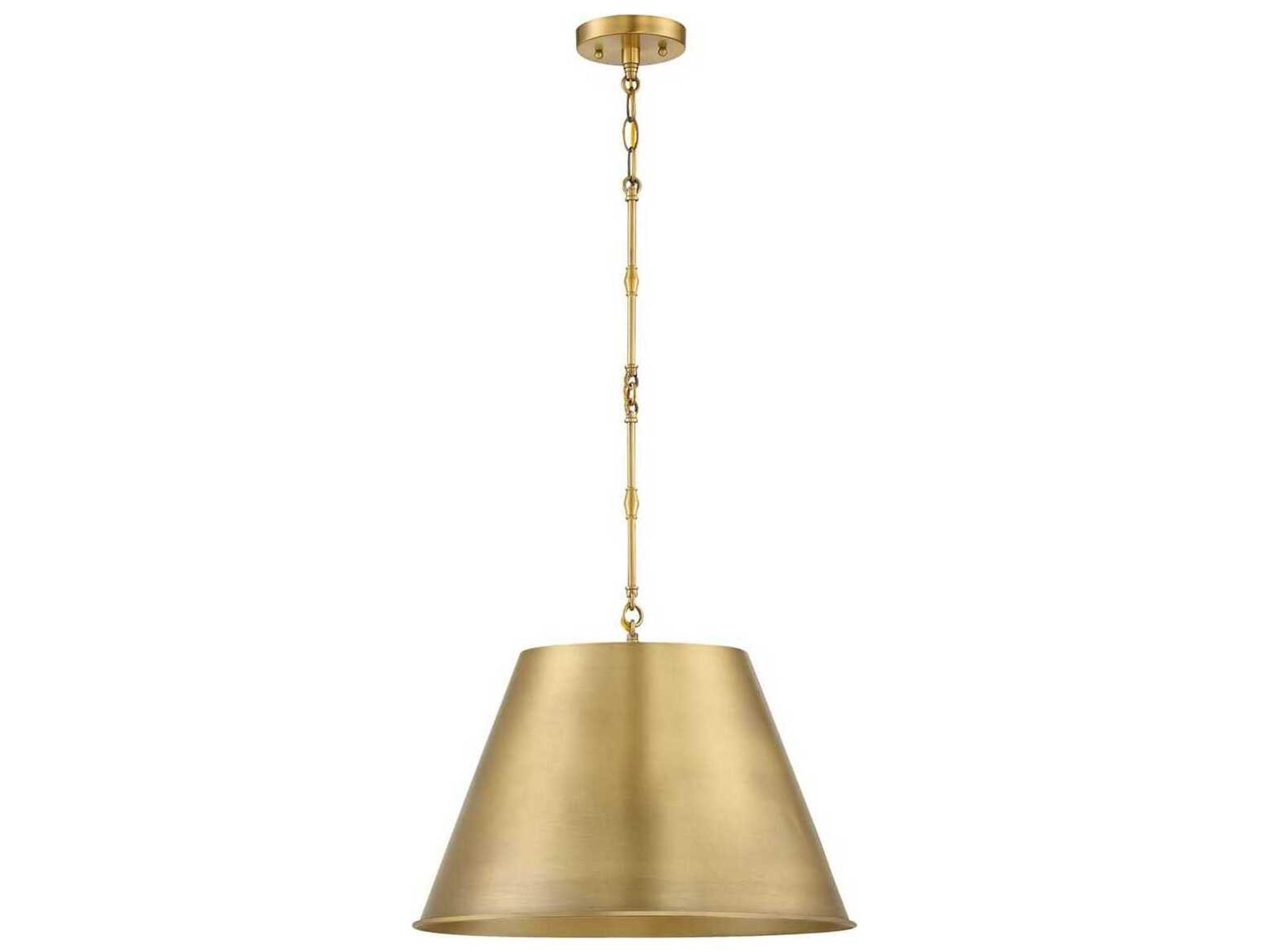 Savoy House Alden 1-Light Warm Brass Empire Pendant