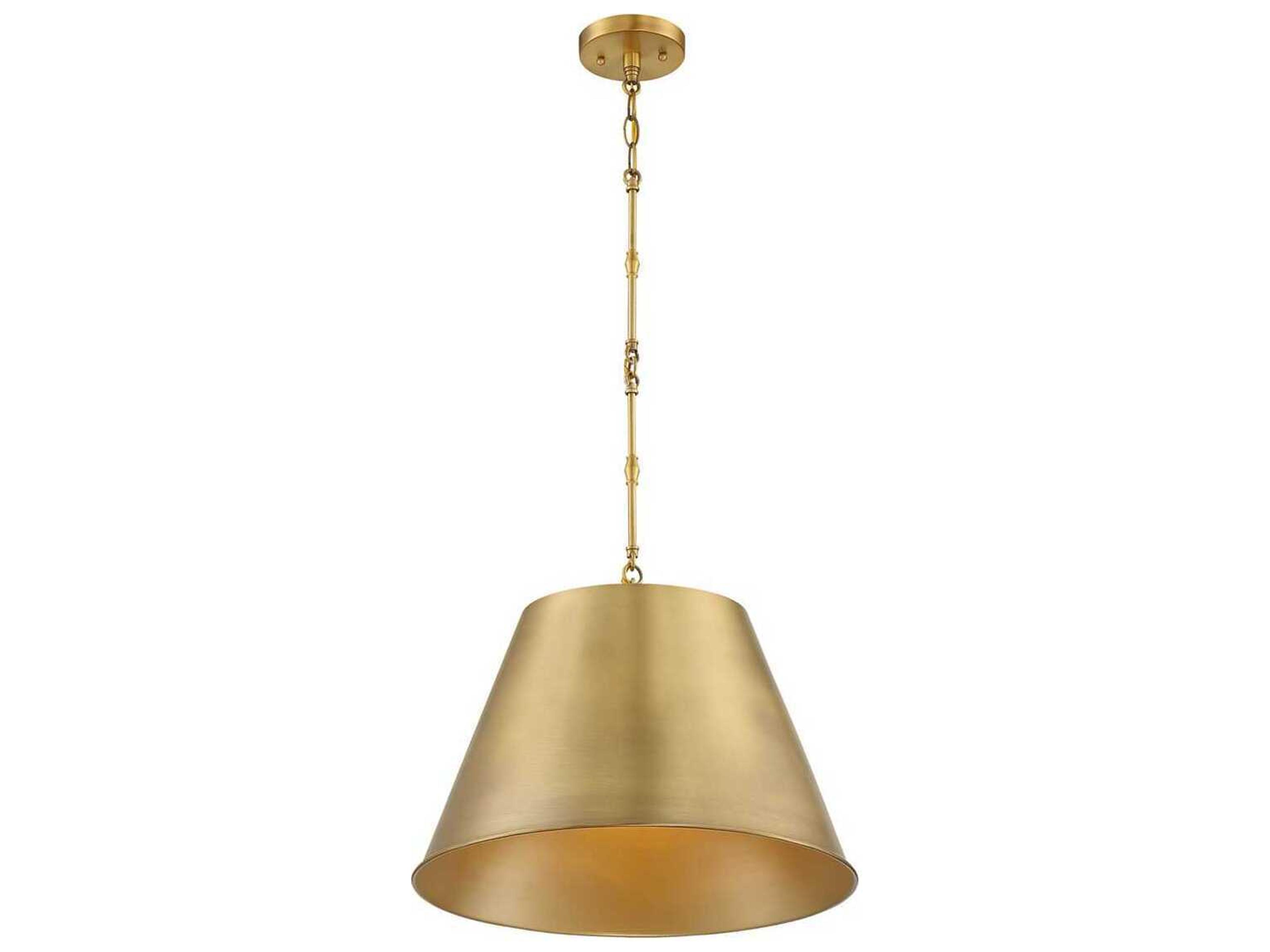 Savoy House Alden 1-Light Warm Brass Empire Pendant
