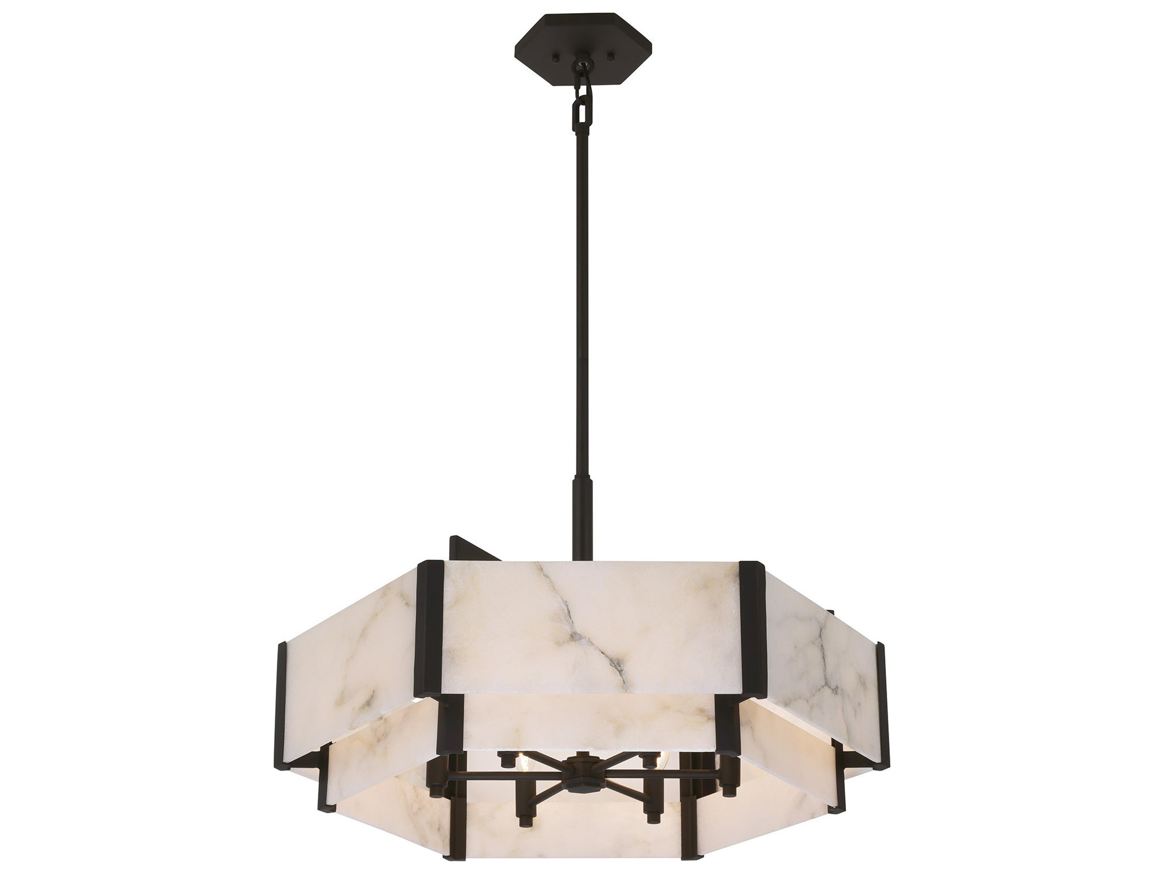 Savoy House Orleans 6-Light Black Cashmere Drum Pendant