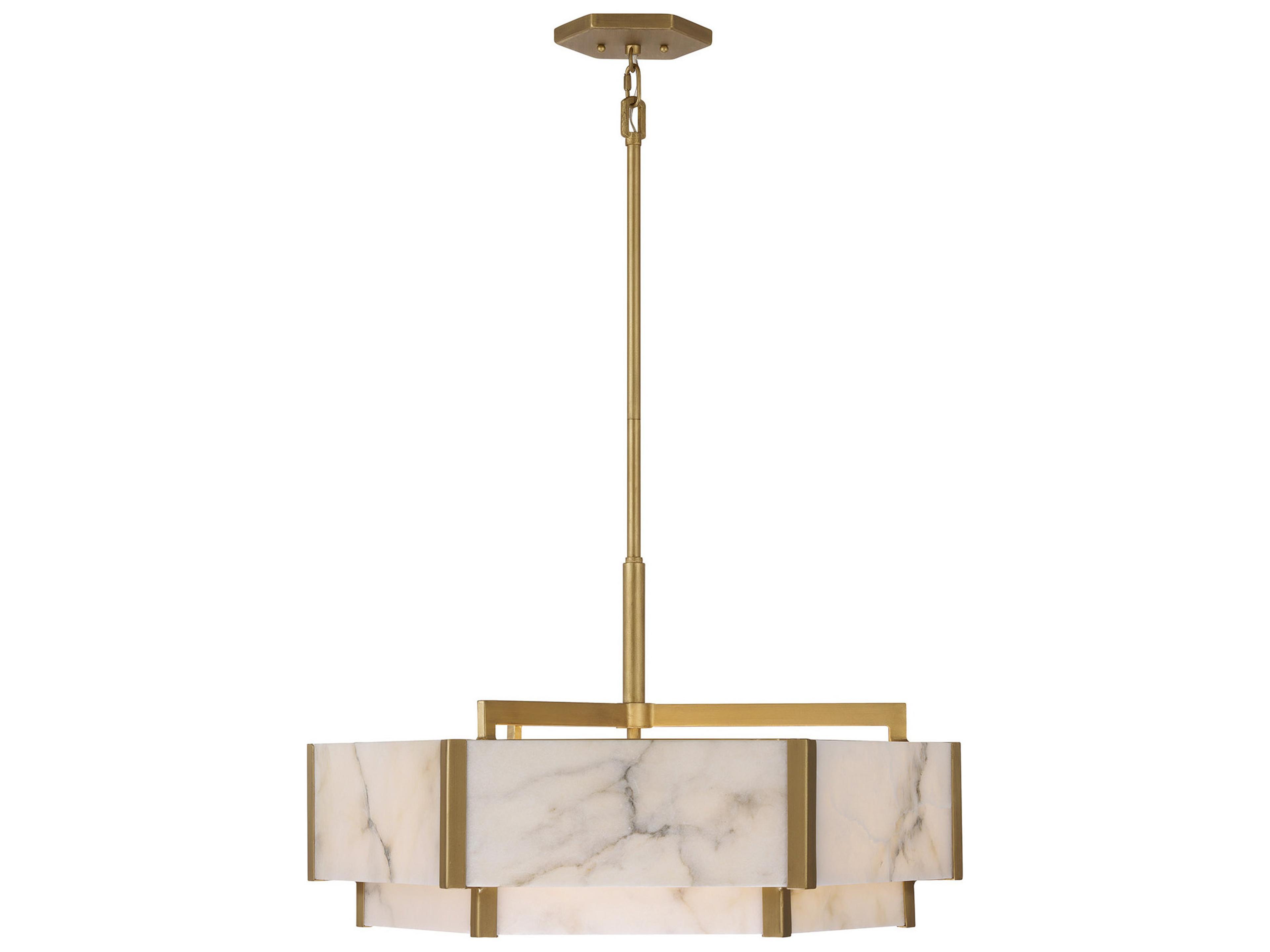 Orleans 6-Light Distressed Gold Drum Pendant