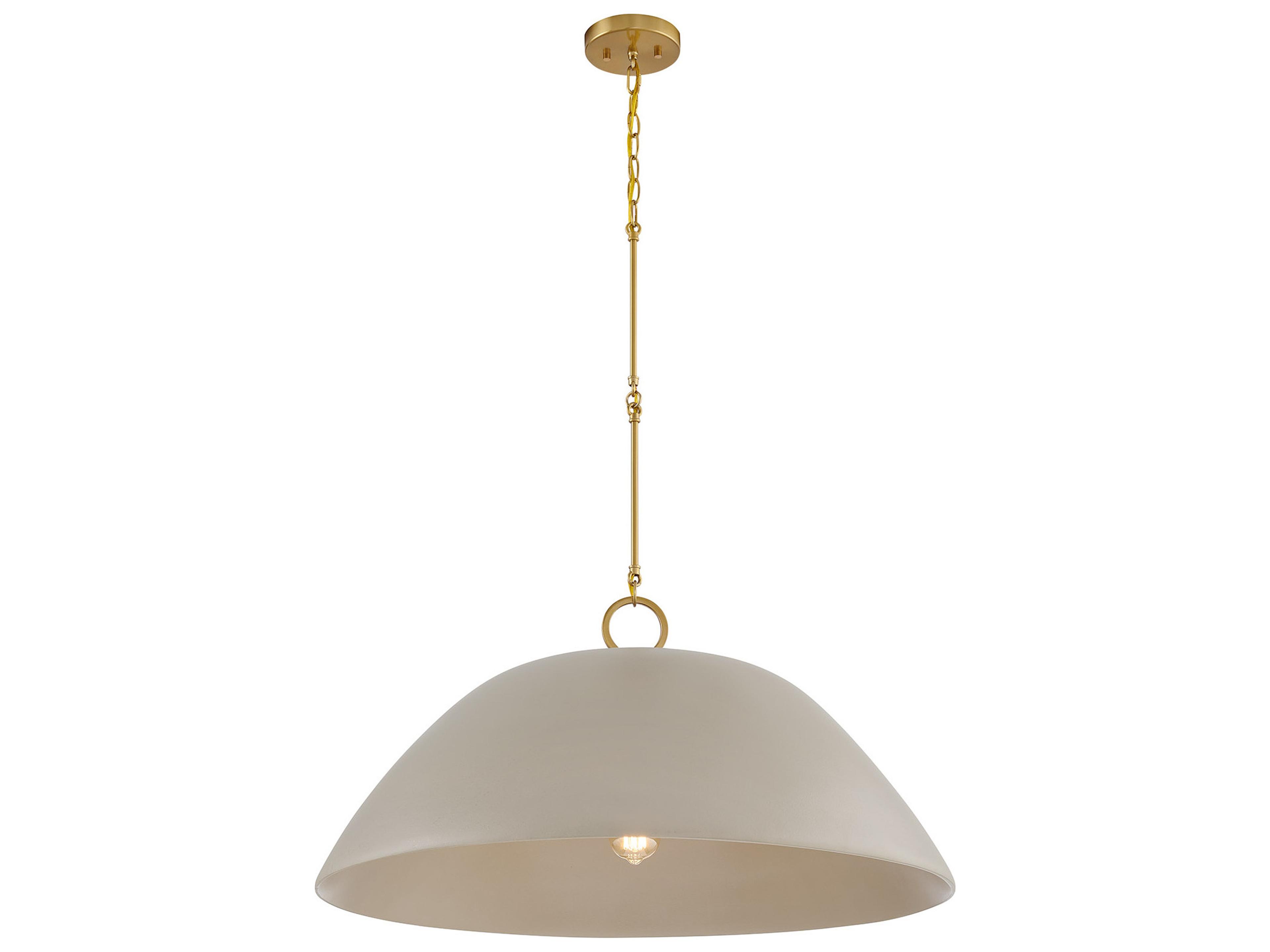 Savoy House Alta 1-Light Concrete Brass Dome Pendant