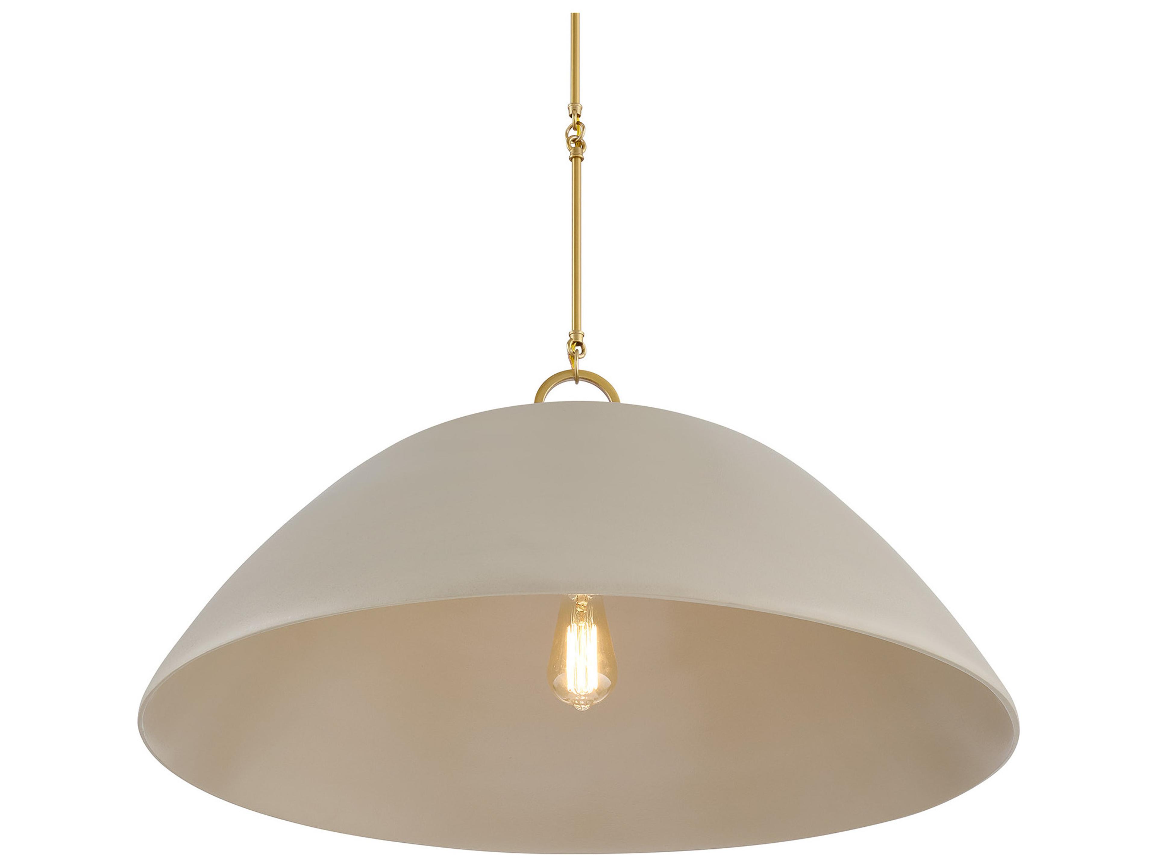 Savoy House Alta 1-Light Concrete Brass Dome Pendant