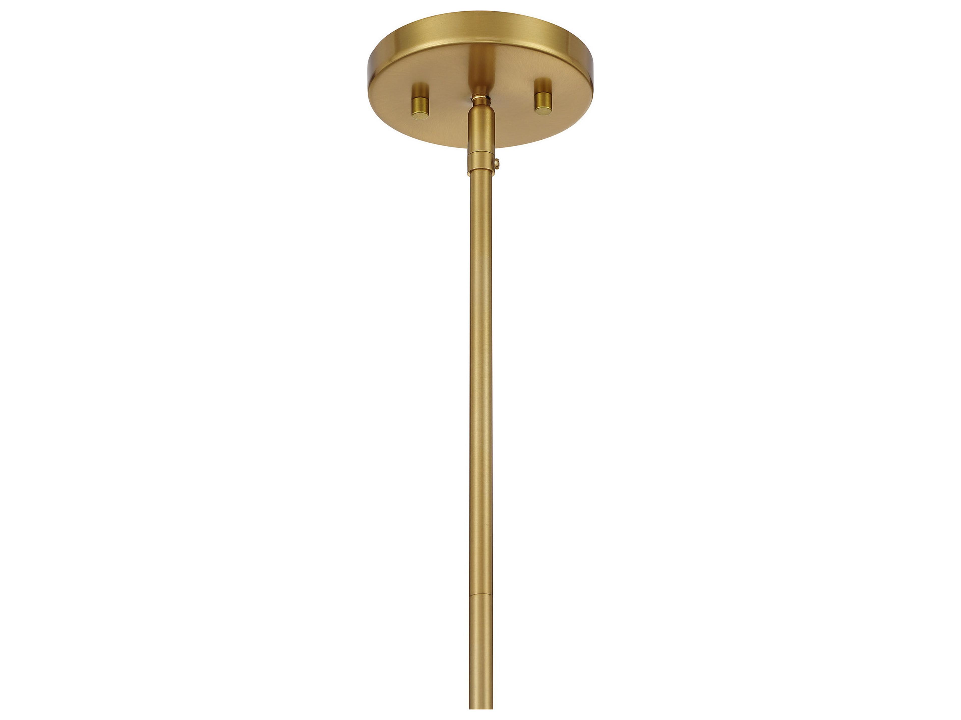 Savoy House Holton 1-Light Warm Brass Cylinder Mini Pendant