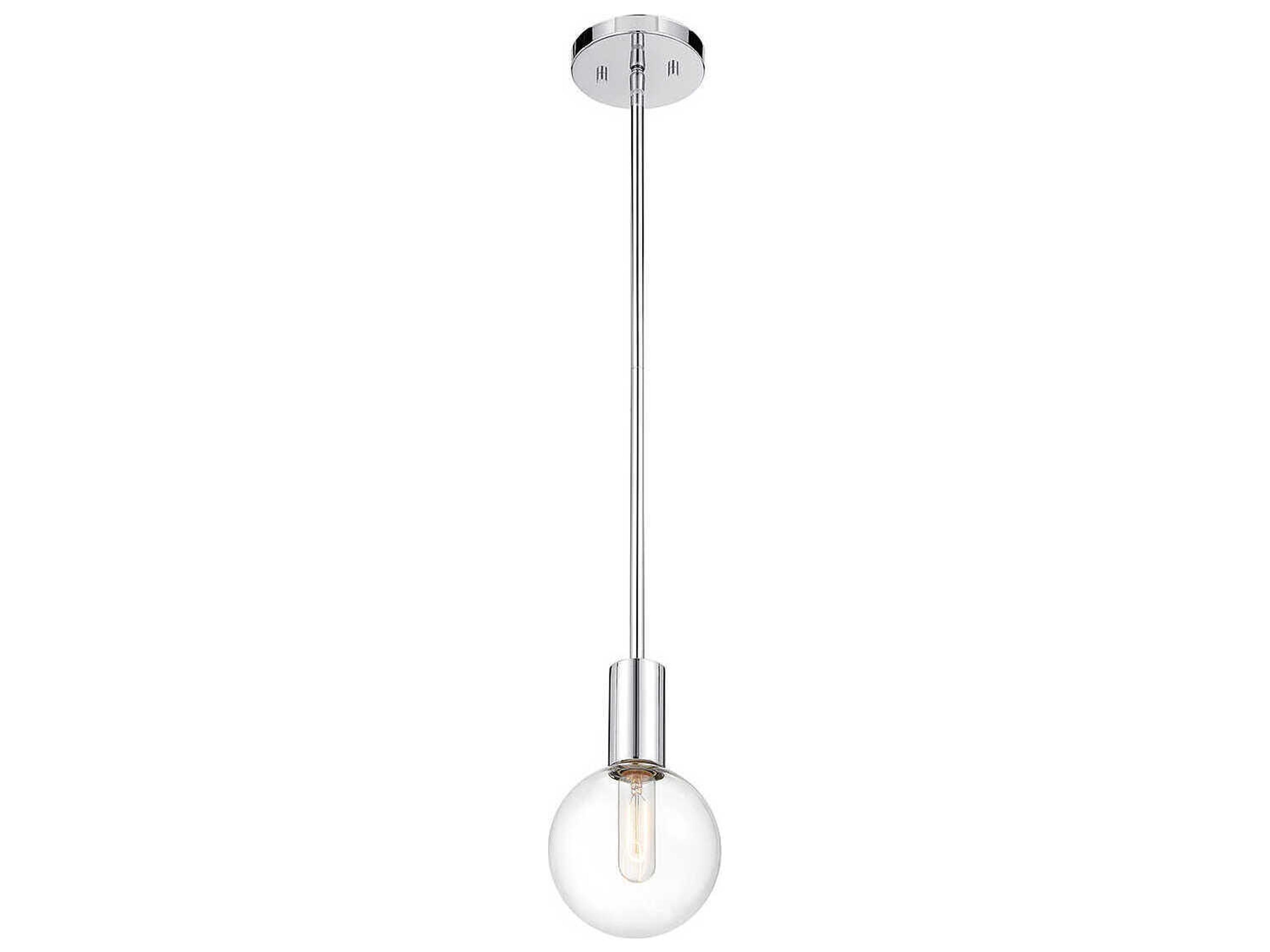 Savoy House Wright 1-Light Chrome Glass Globe Mini Pendant
