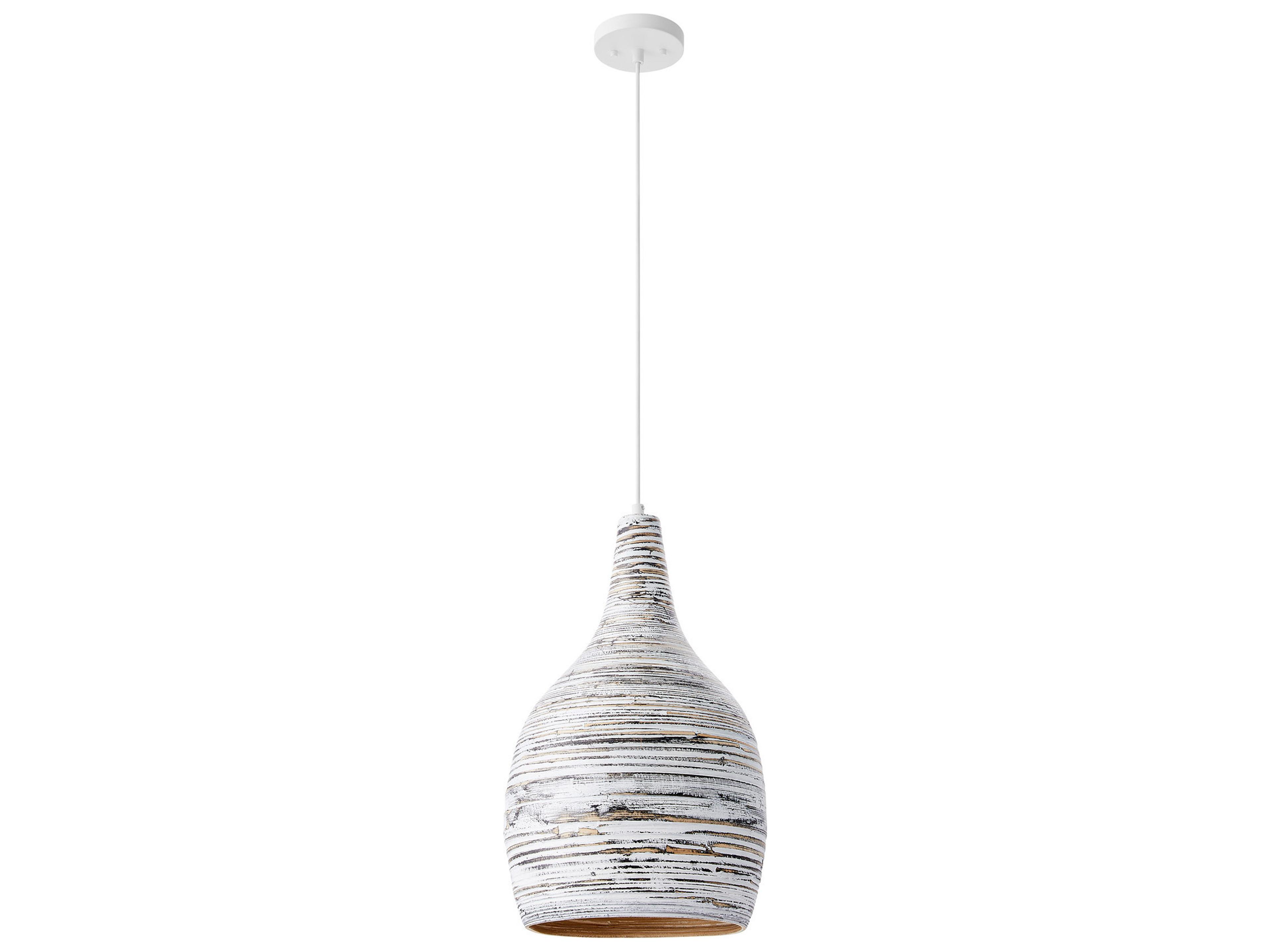 Savoy House Balsam 1-Light Brindled Bamboo Wood Mini Pendant