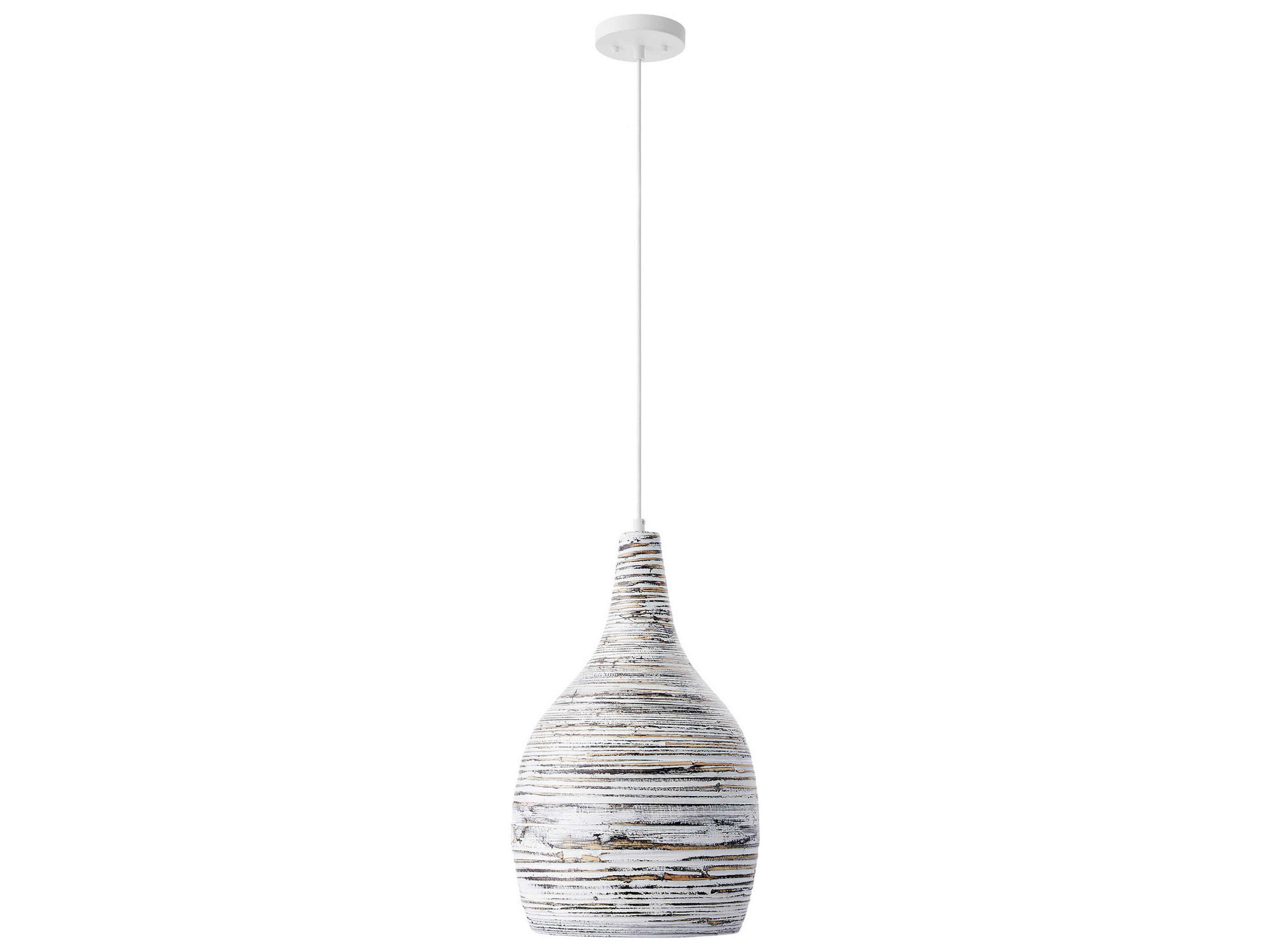Savoy House Balsam 1-Light Brindled Bamboo Wood Mini Pendant