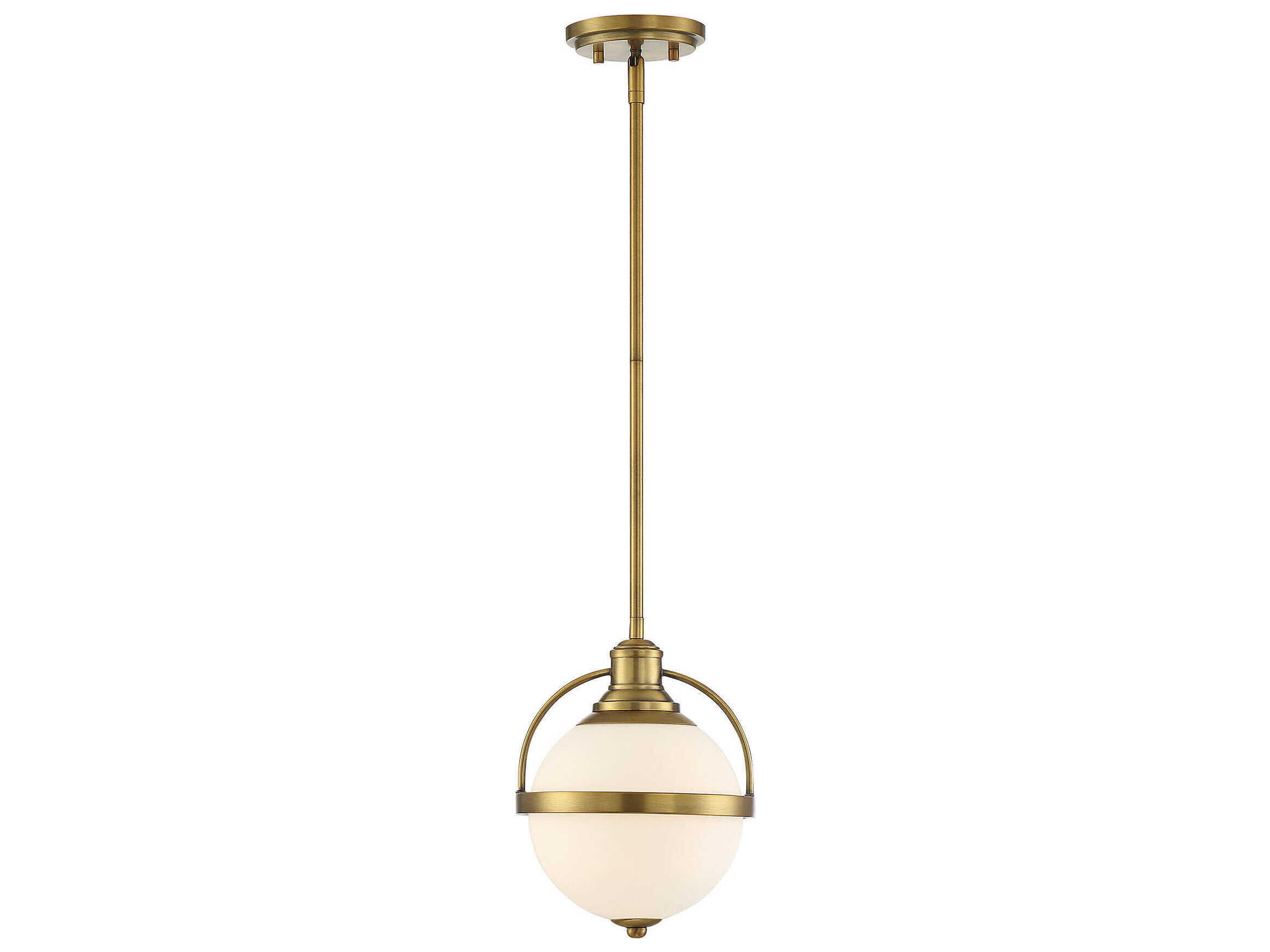 Westbourne 1-Light Warm Brass Glass Globe Mini Pendant