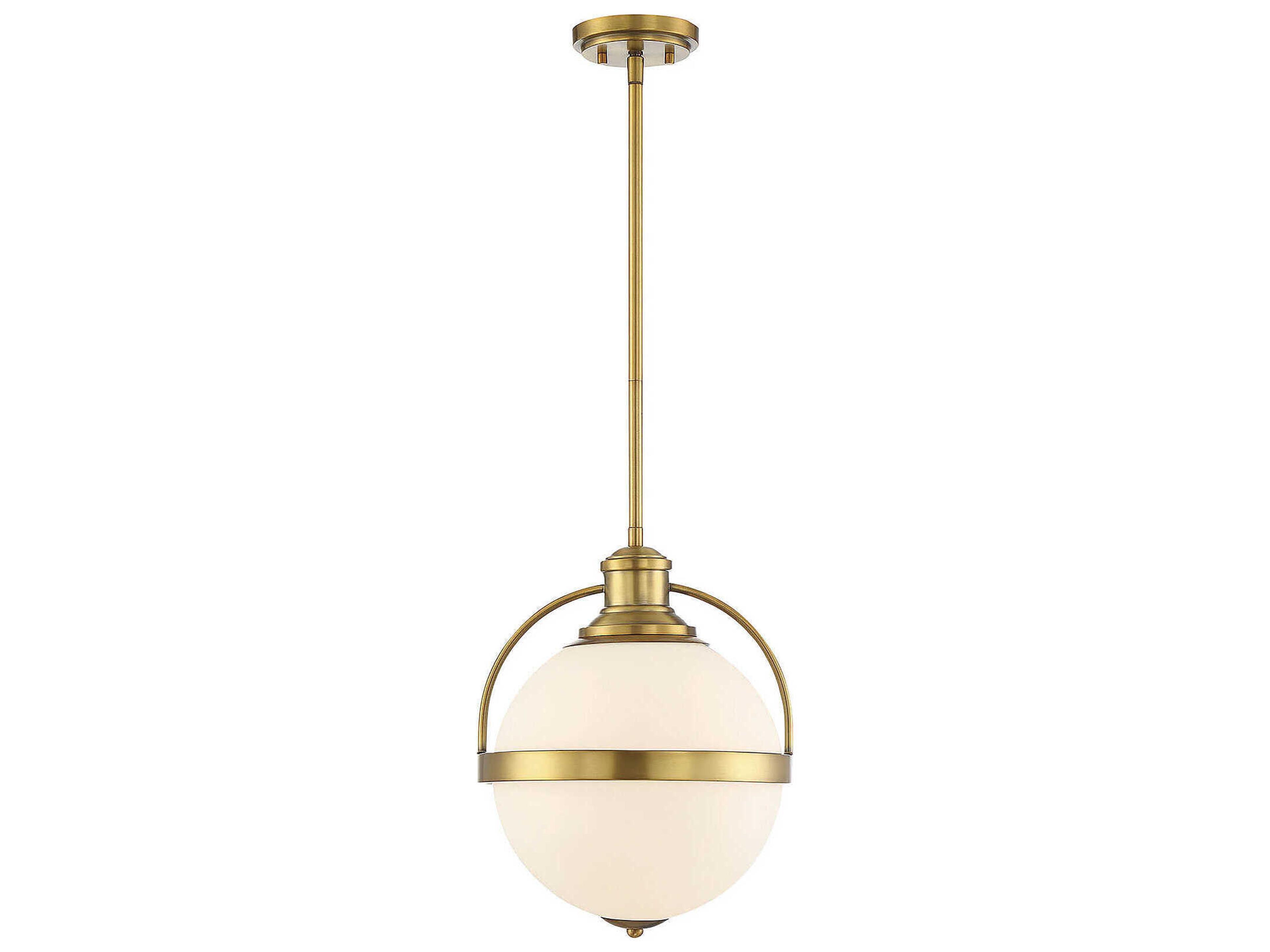 Westbourne 1-Light Warm Brass Glass Globe Pendant