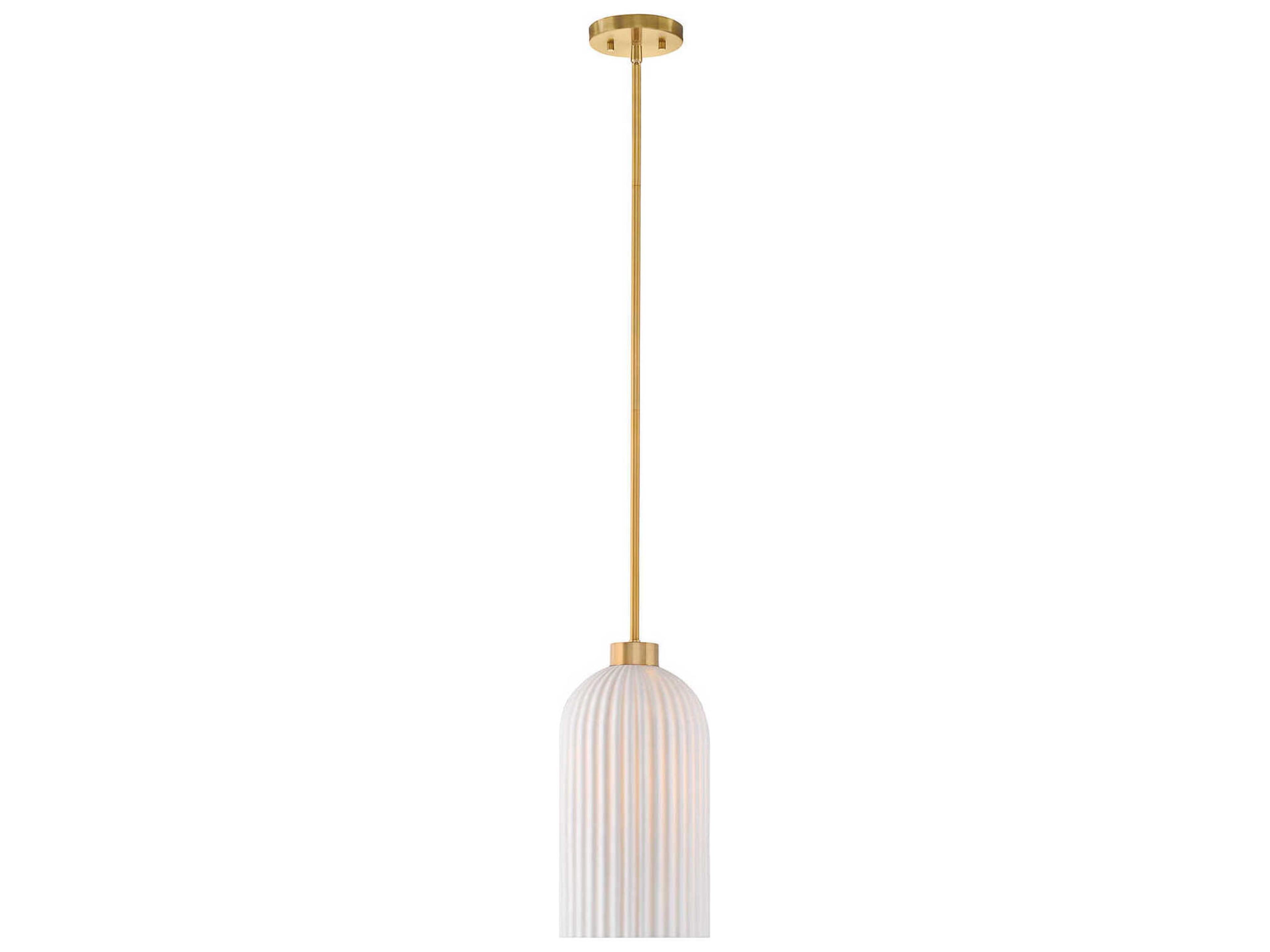 Isla Blanca 1-Light Warm Brass Mini Pendant