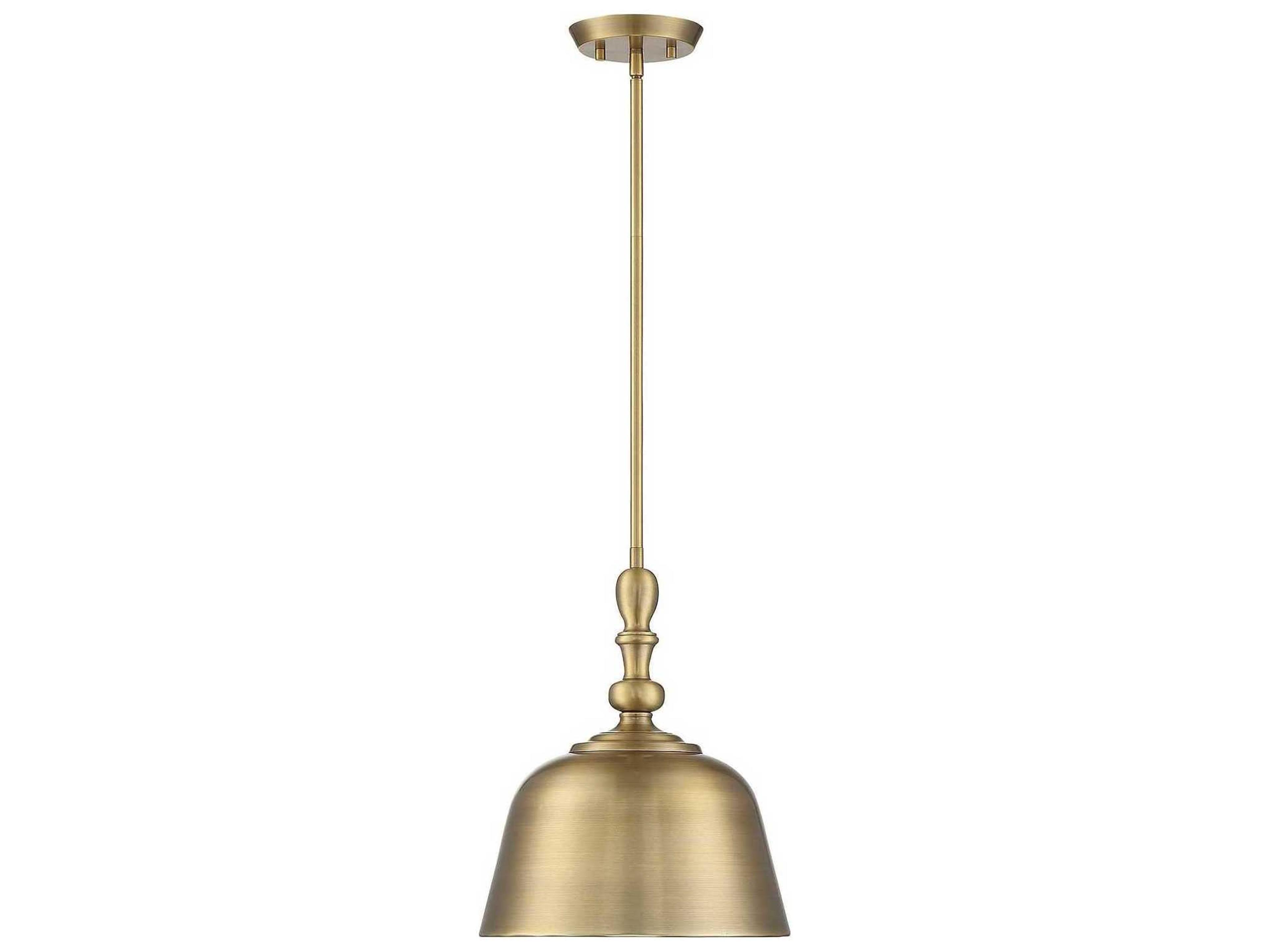 Savoy House Berg 1-Light Warm Brass Dome Mini Pendant