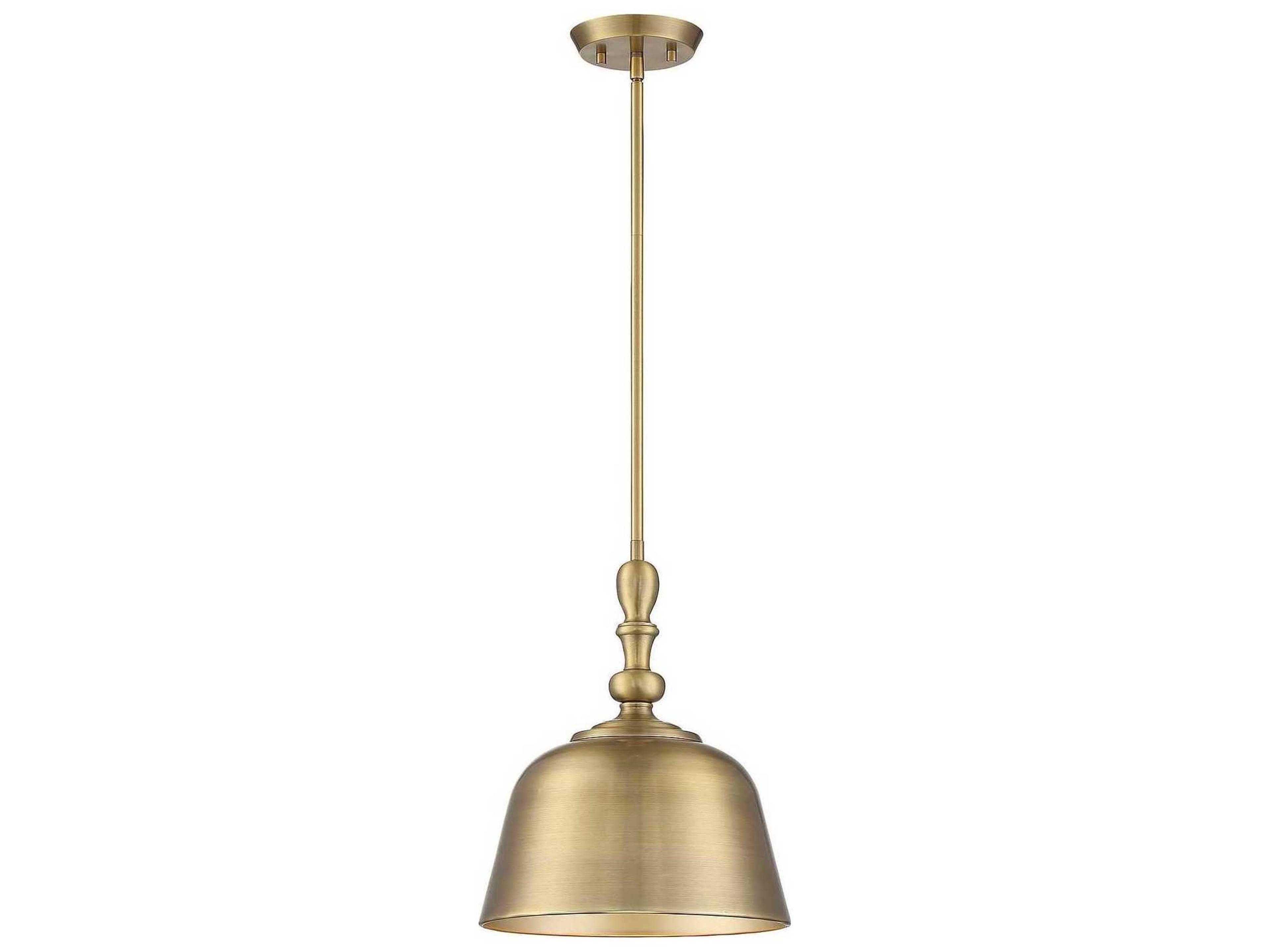 Savoy House Berg 1-Light Warm Brass Dome Mini Pendant