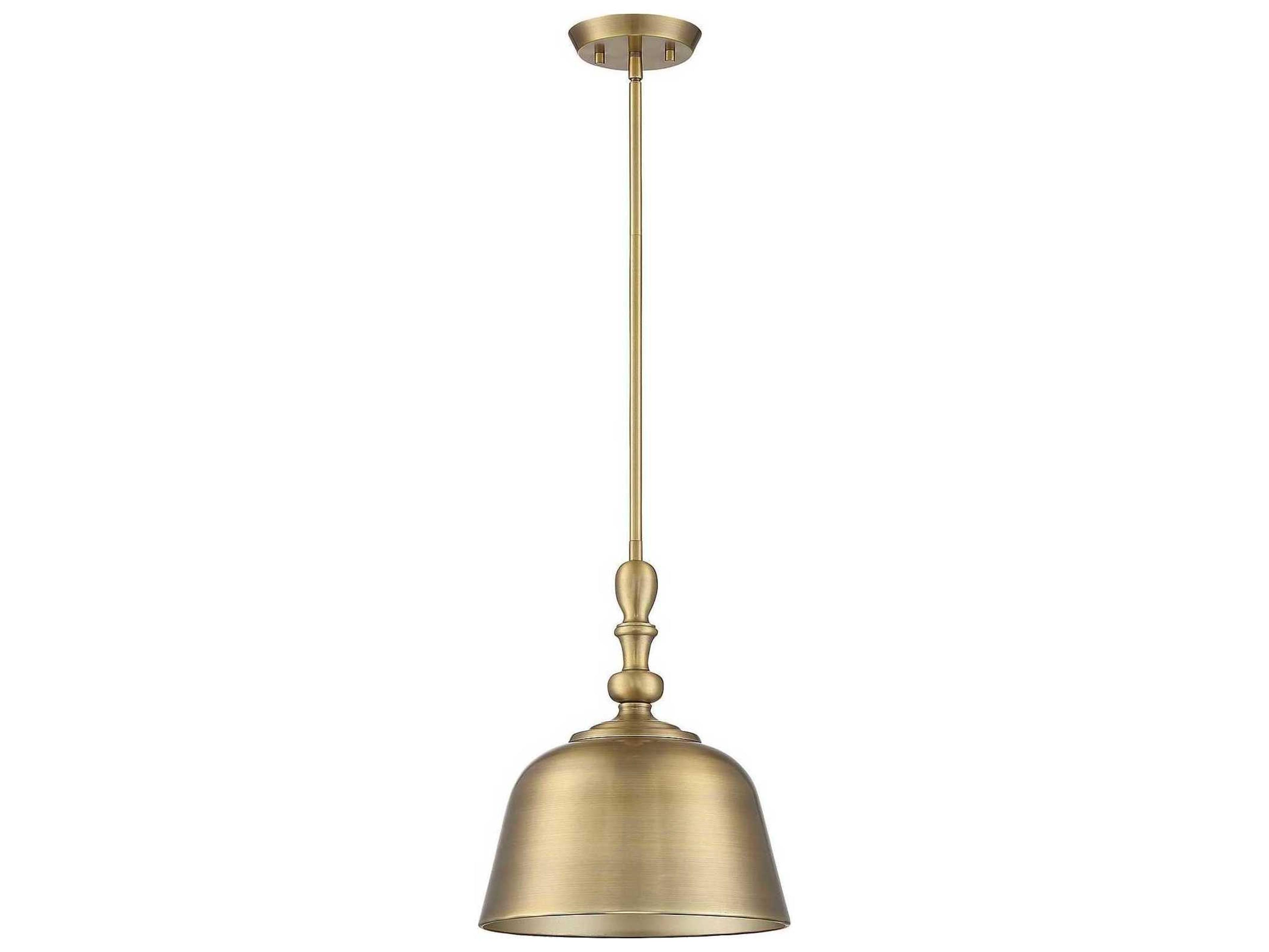Savoy House Berg 1-Light Warm Brass Dome Mini Pendant