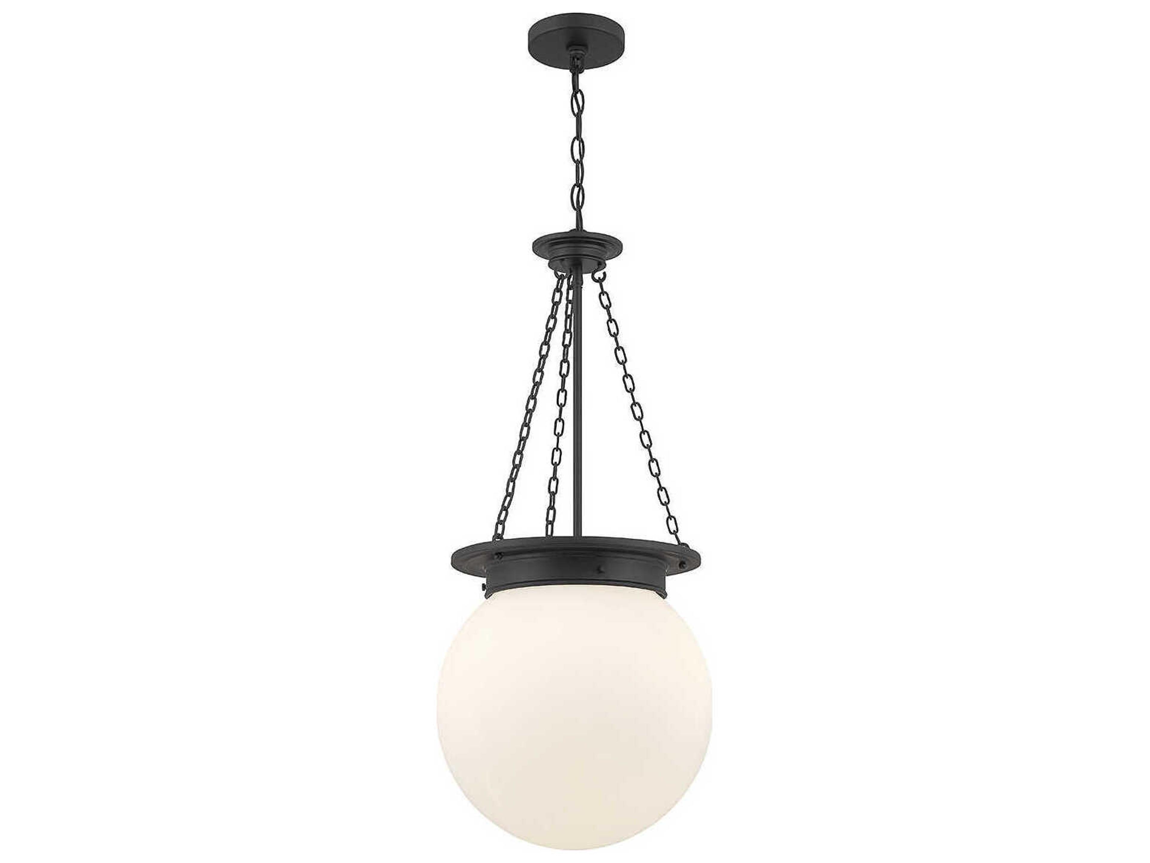 Savoy House Manor 3-Light Matte Black Glass Globe Pendant