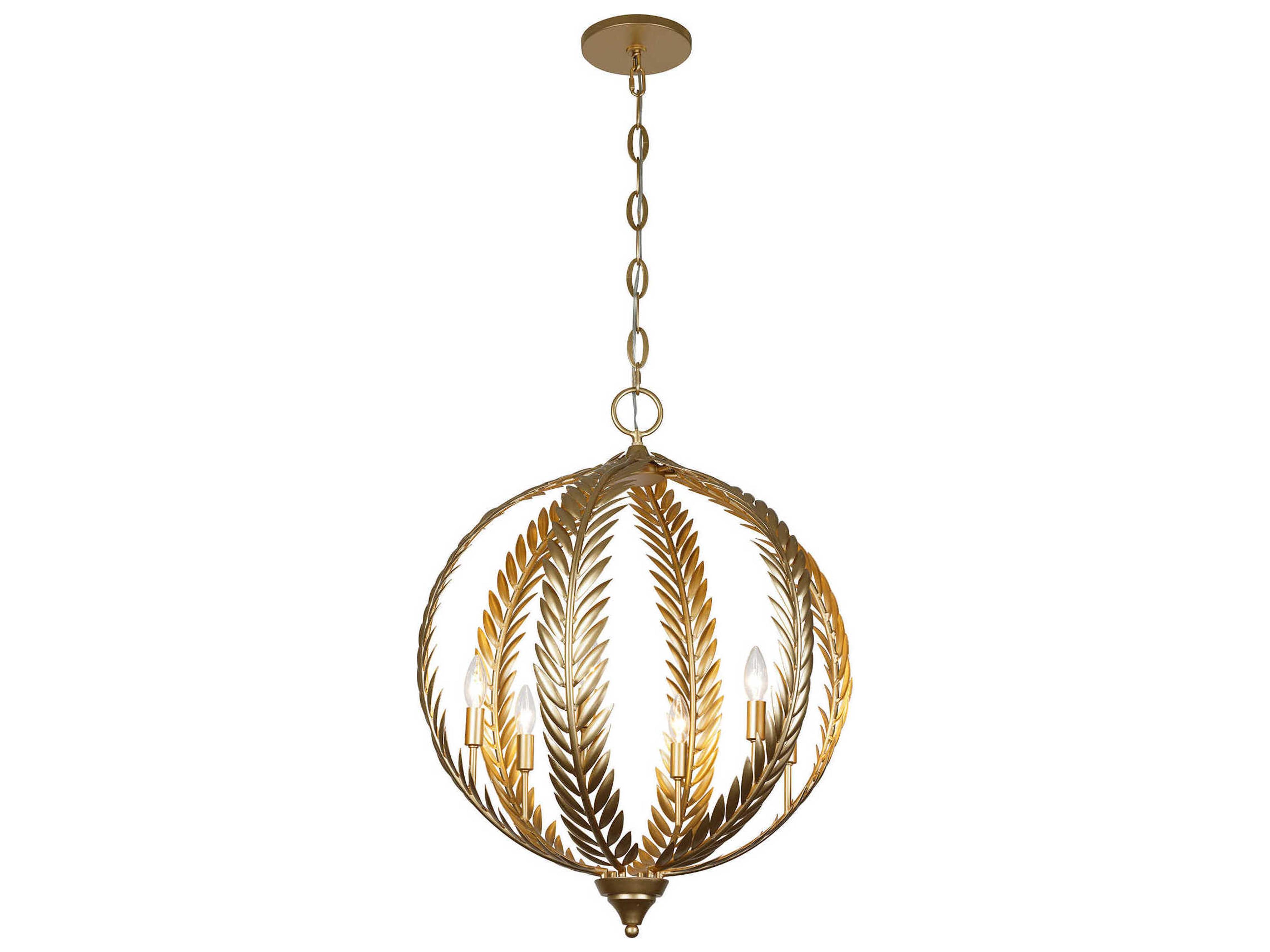 Atlas 6-Light Grecian Gold Pendant