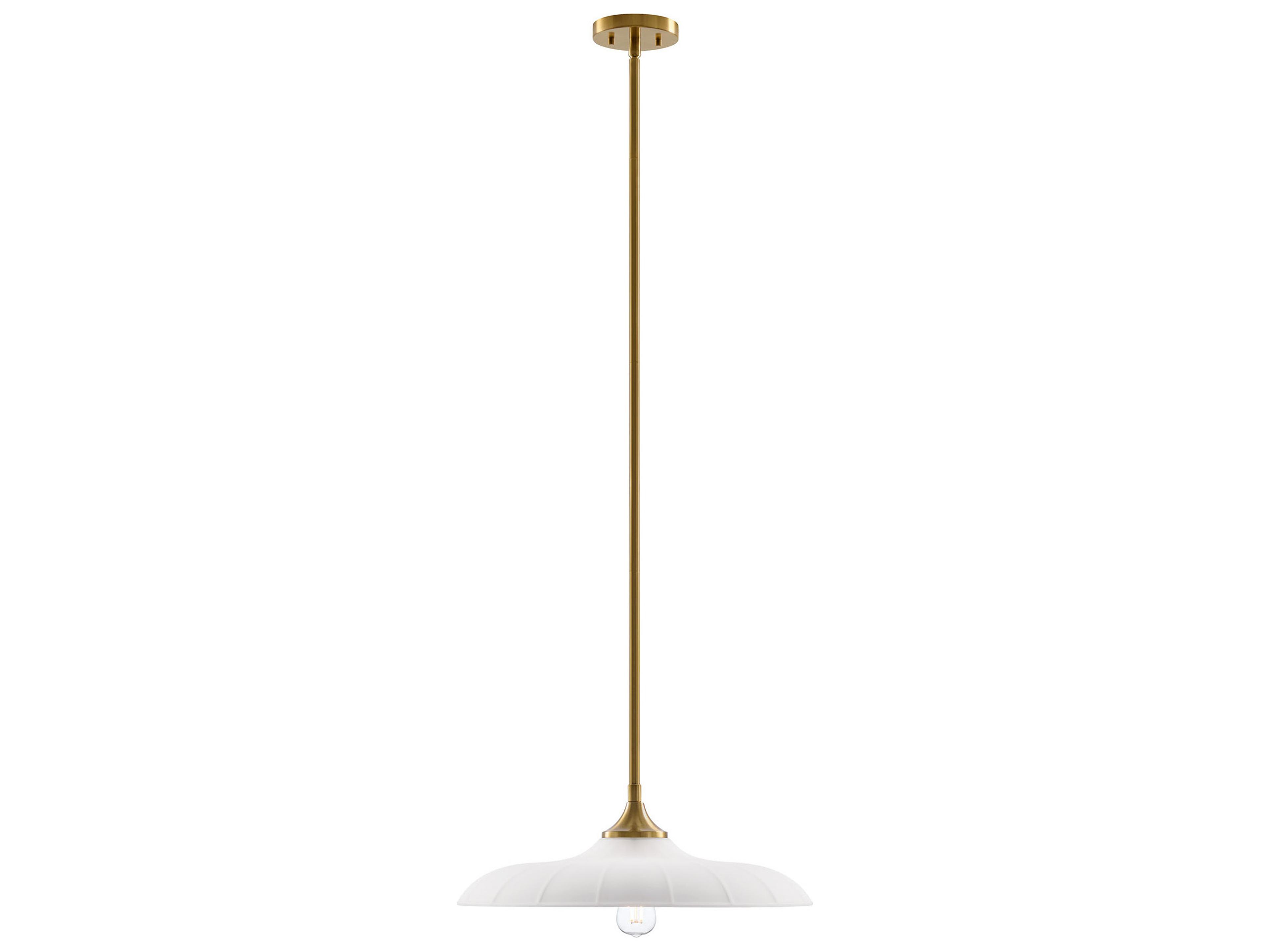 Hadley 1-Light Warm Brass Dome Pendant