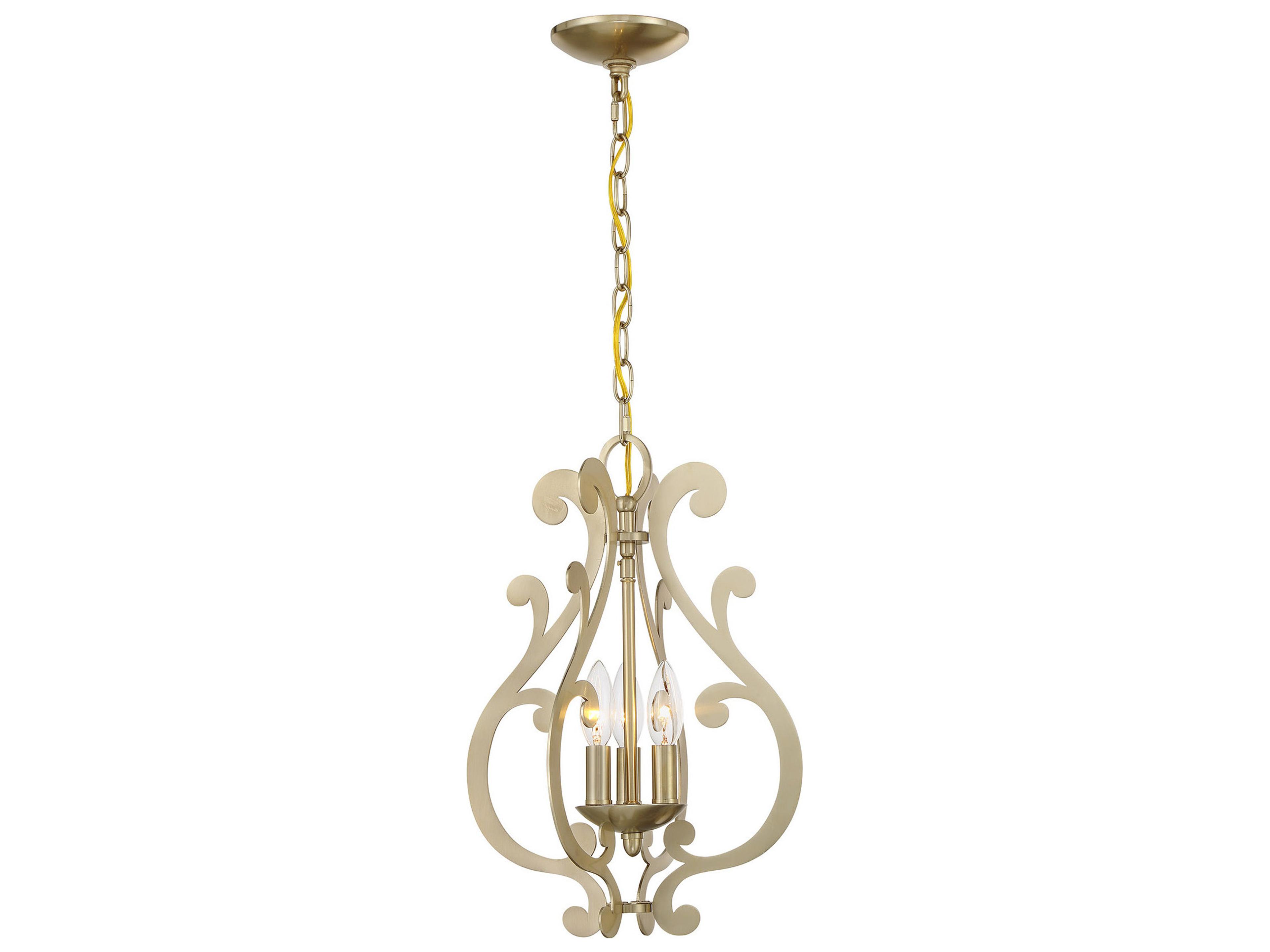 Lombard 3-Light Noble Brass Mini Pendant