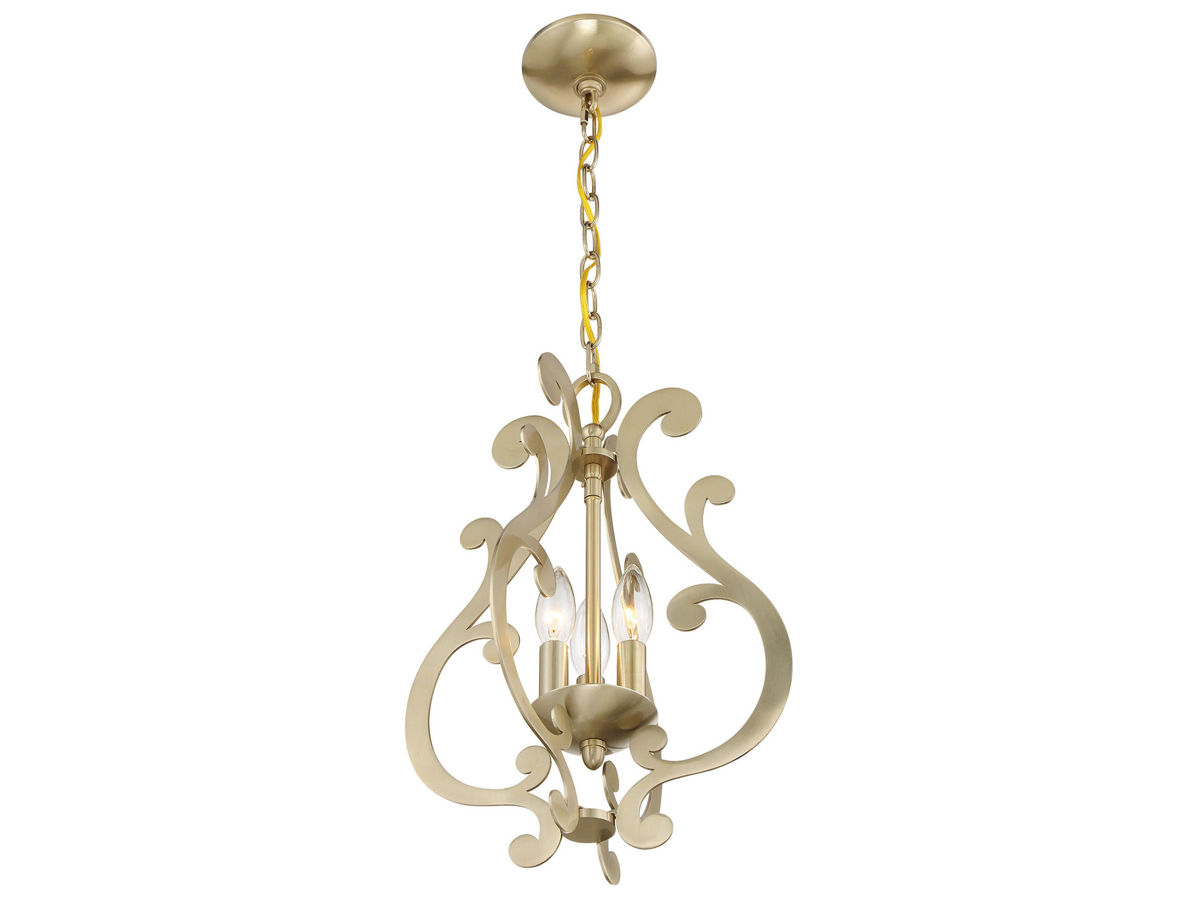 Savoy House Lombard 3-Light Noble Brass Mini Pendant