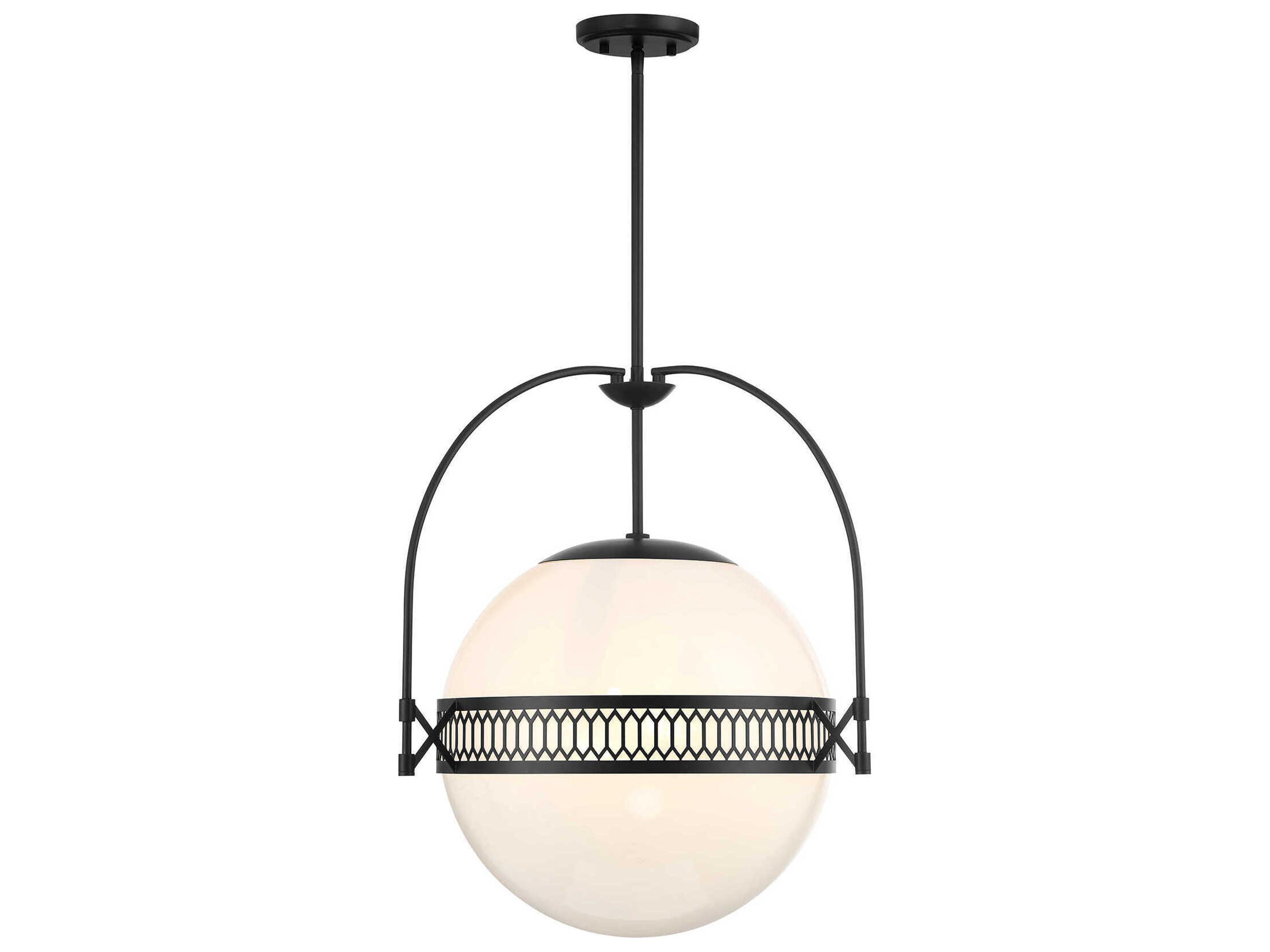 Thornhill 3-Light Matte Black Globe Pendant