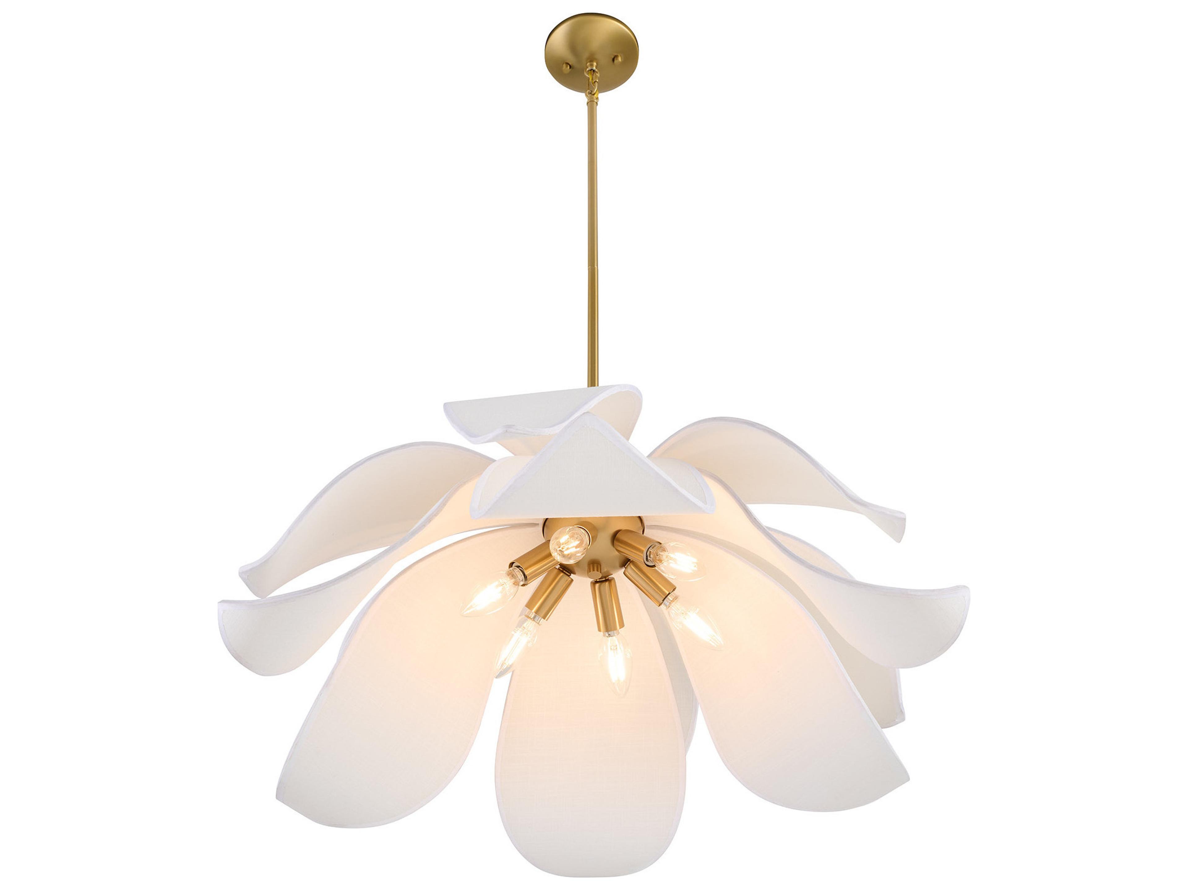 Savoy House Elsie 6-Light Warm Brass Pendant