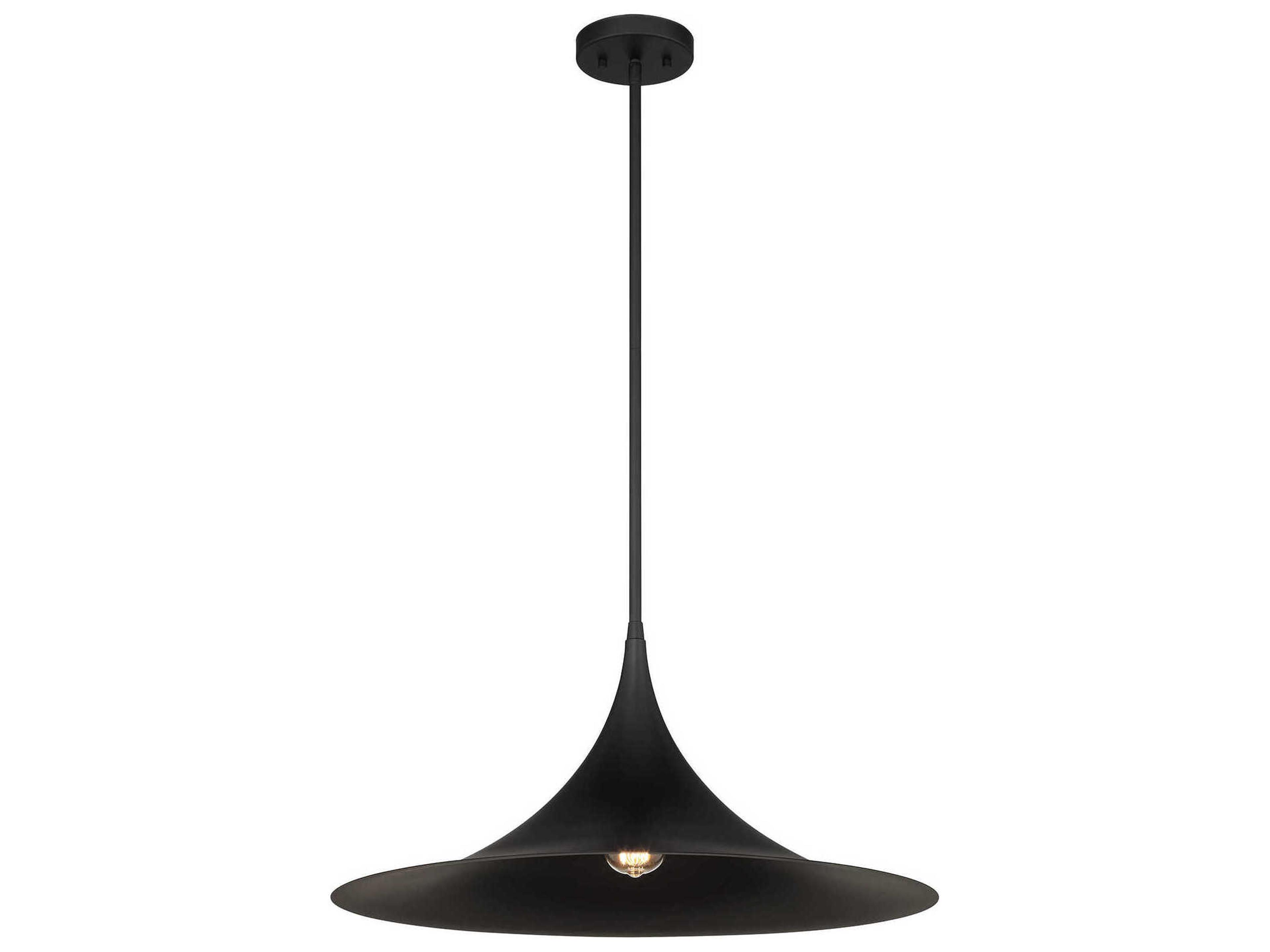 Bowdin 1-Light Matte Black Pendant