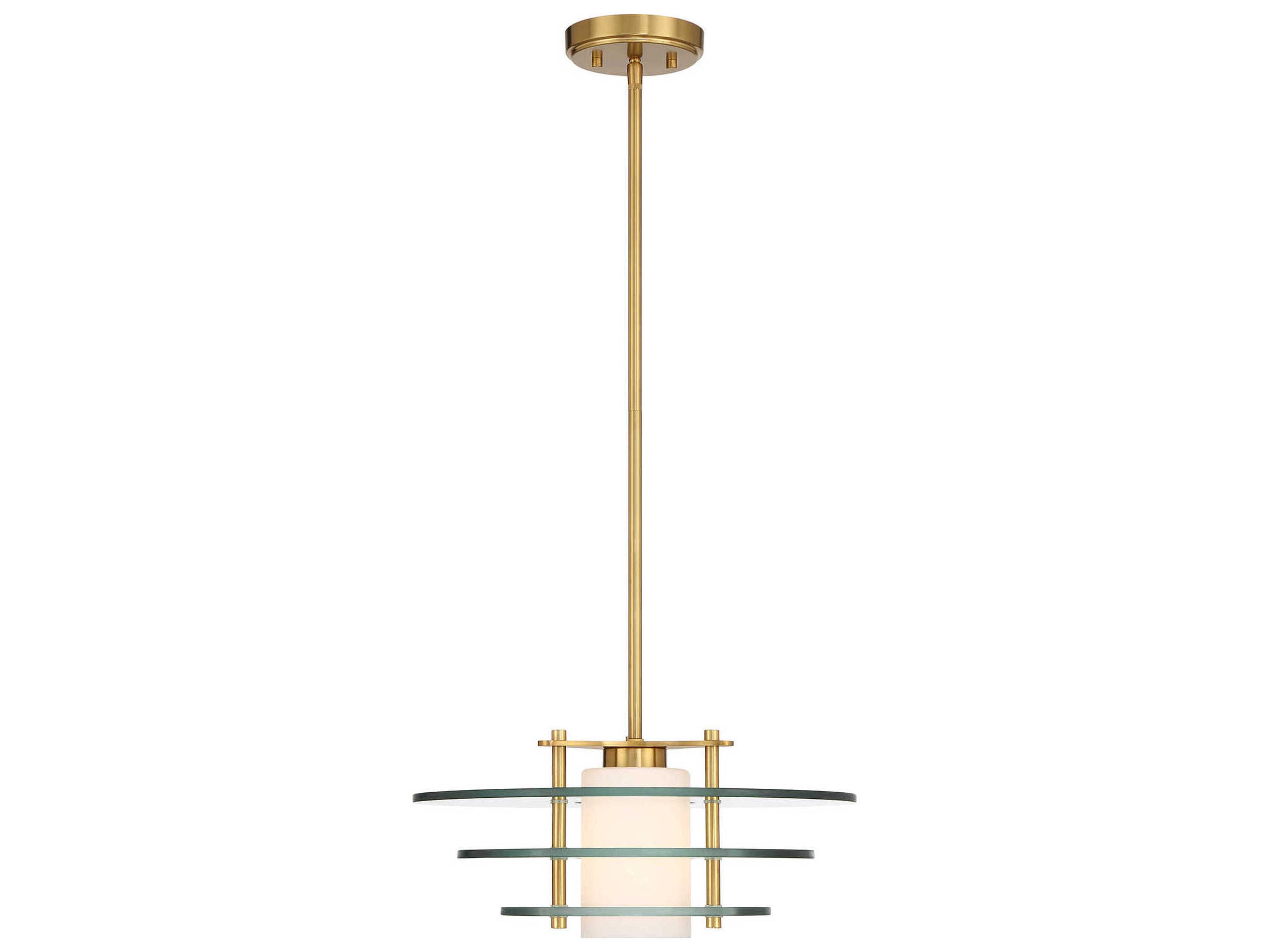 Newell 1-Light Warm Brass Geometric Pendant
