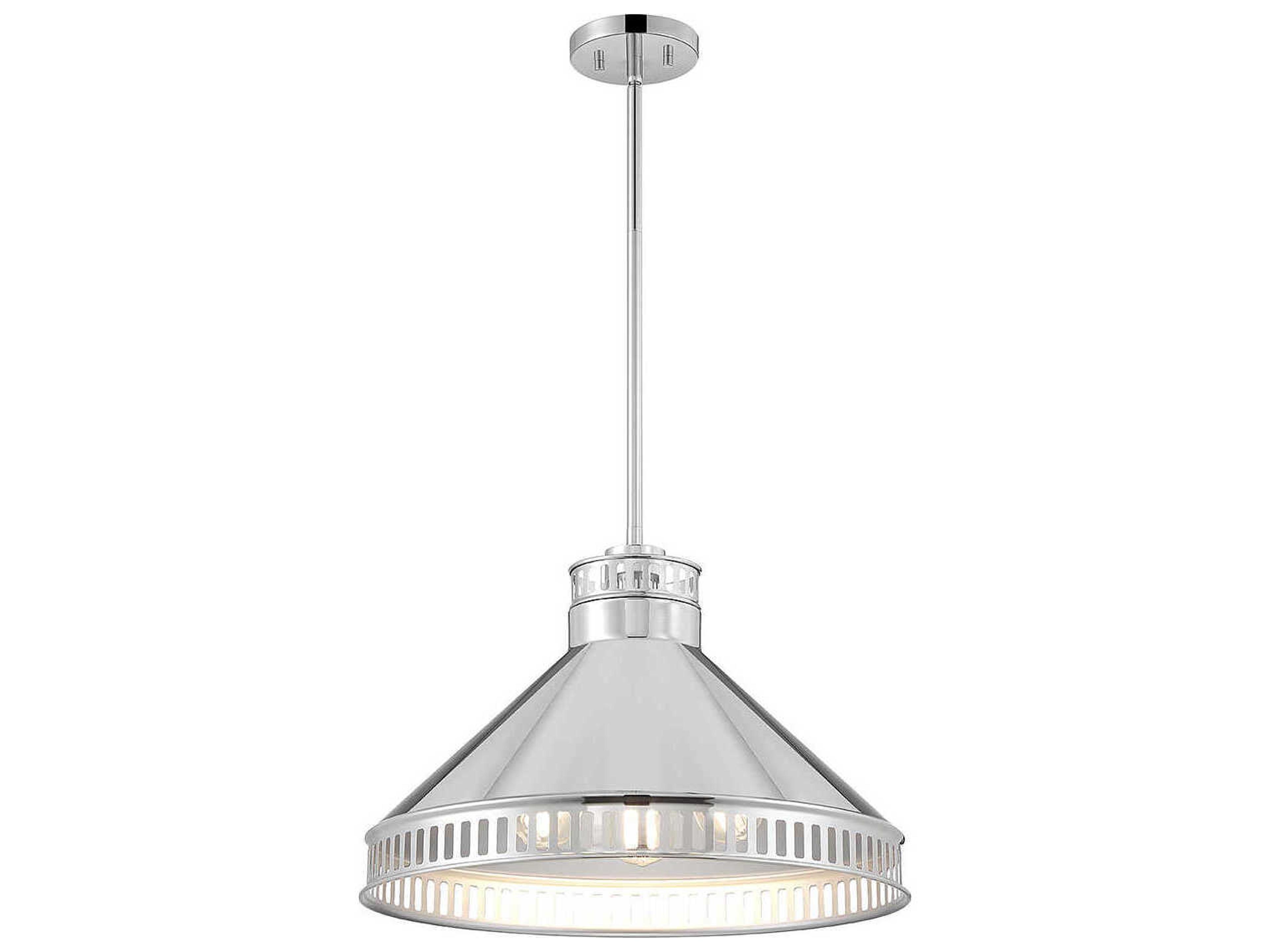 Seagram 3-Light Polished Nickel Chrome Pendant