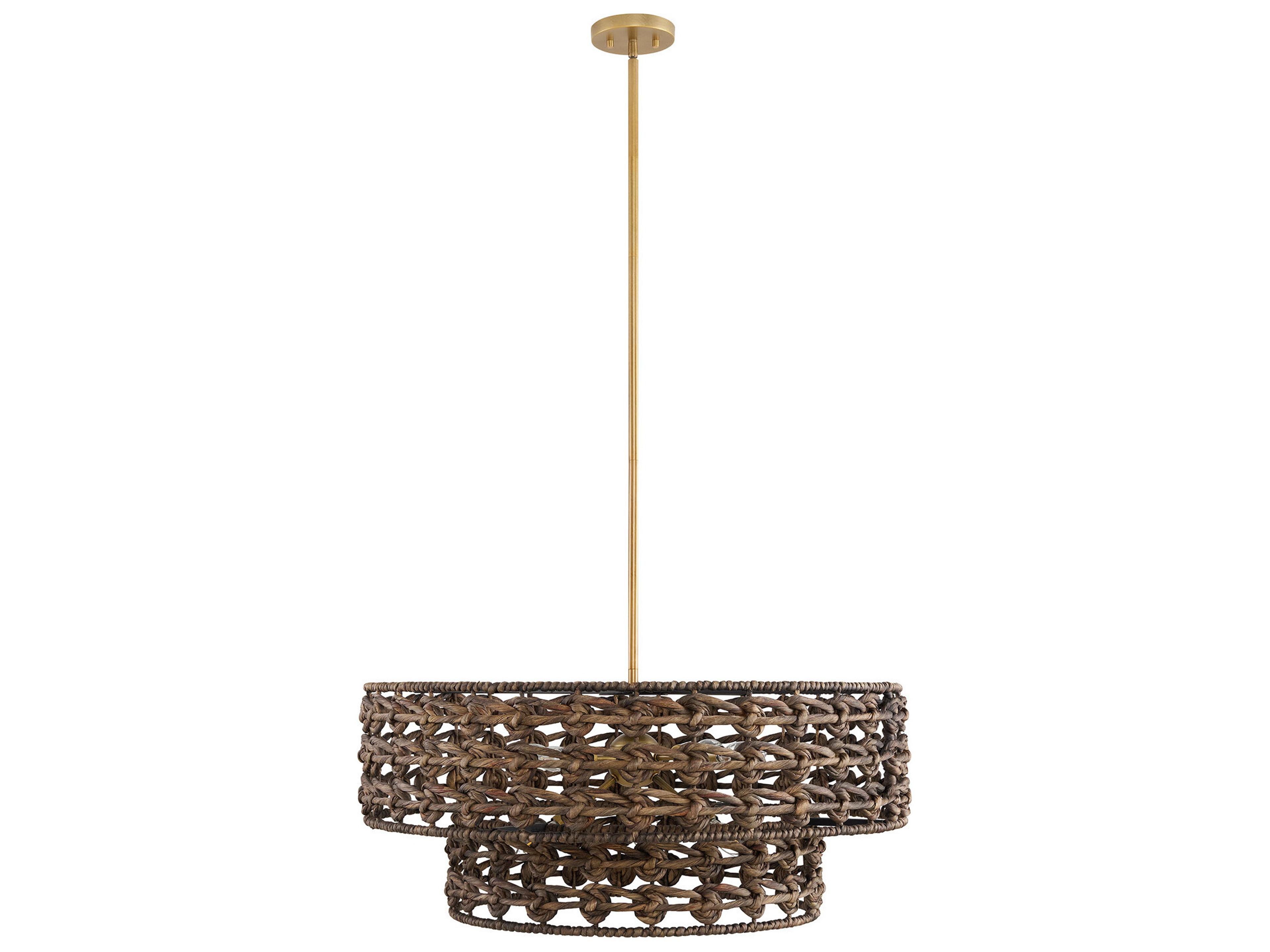 Savoy House Silencio 7-Light Riviera Brass Drum Pendant