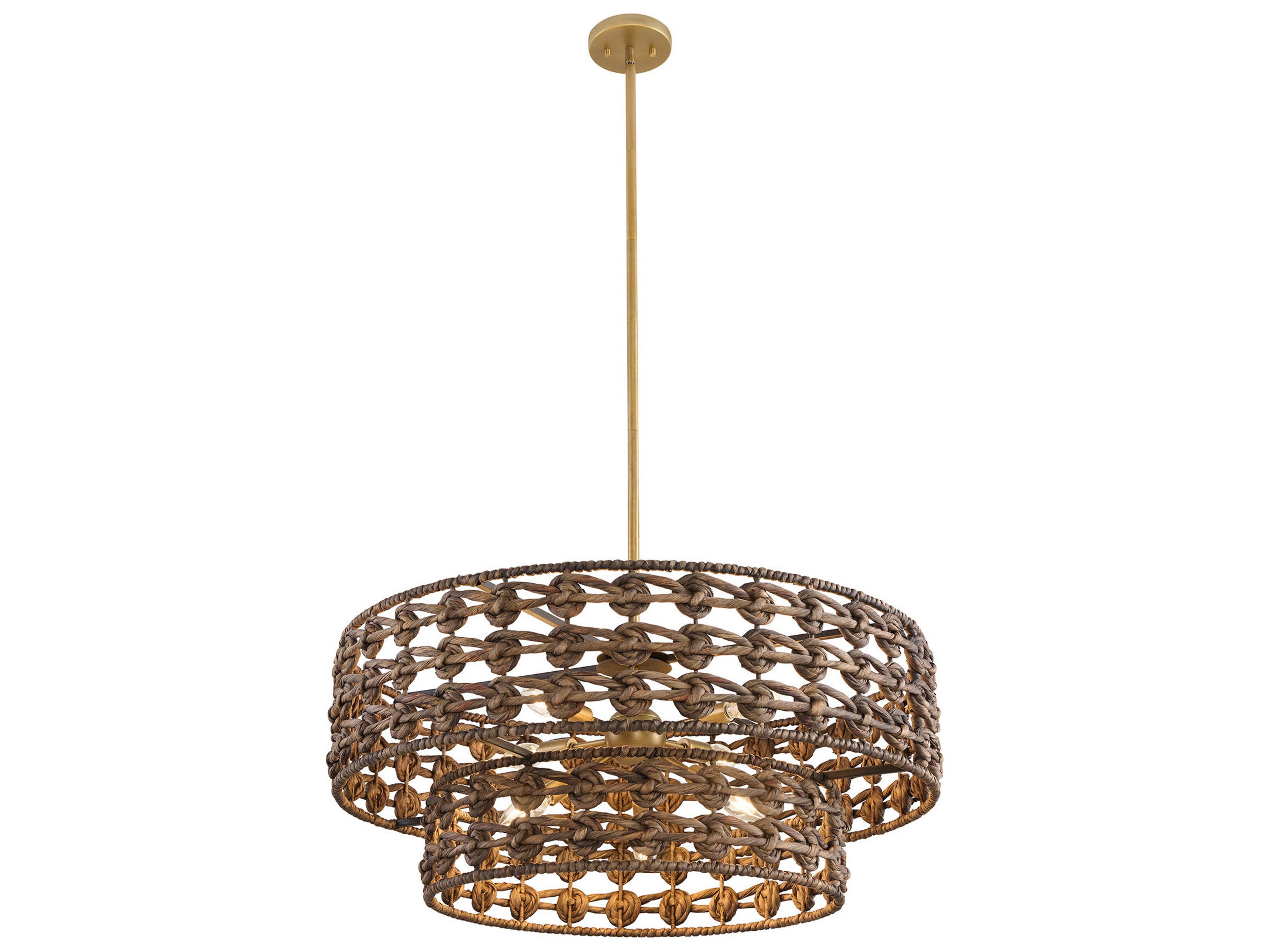 Savoy House Silencio 7-Light Riviera Brass Drum Pendant