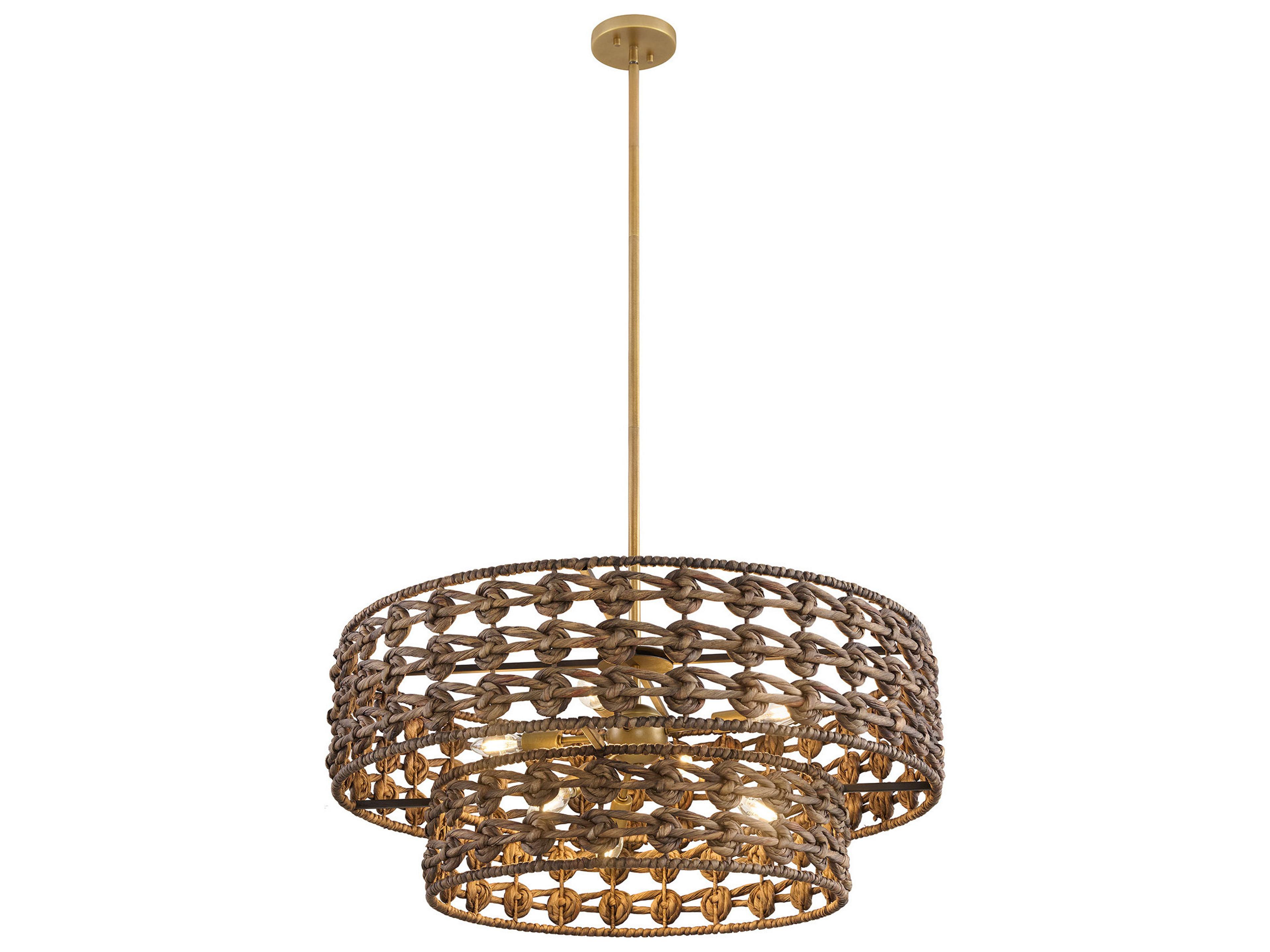 Savoy House Silencio 7-Light Riviera Brass Drum Pendant