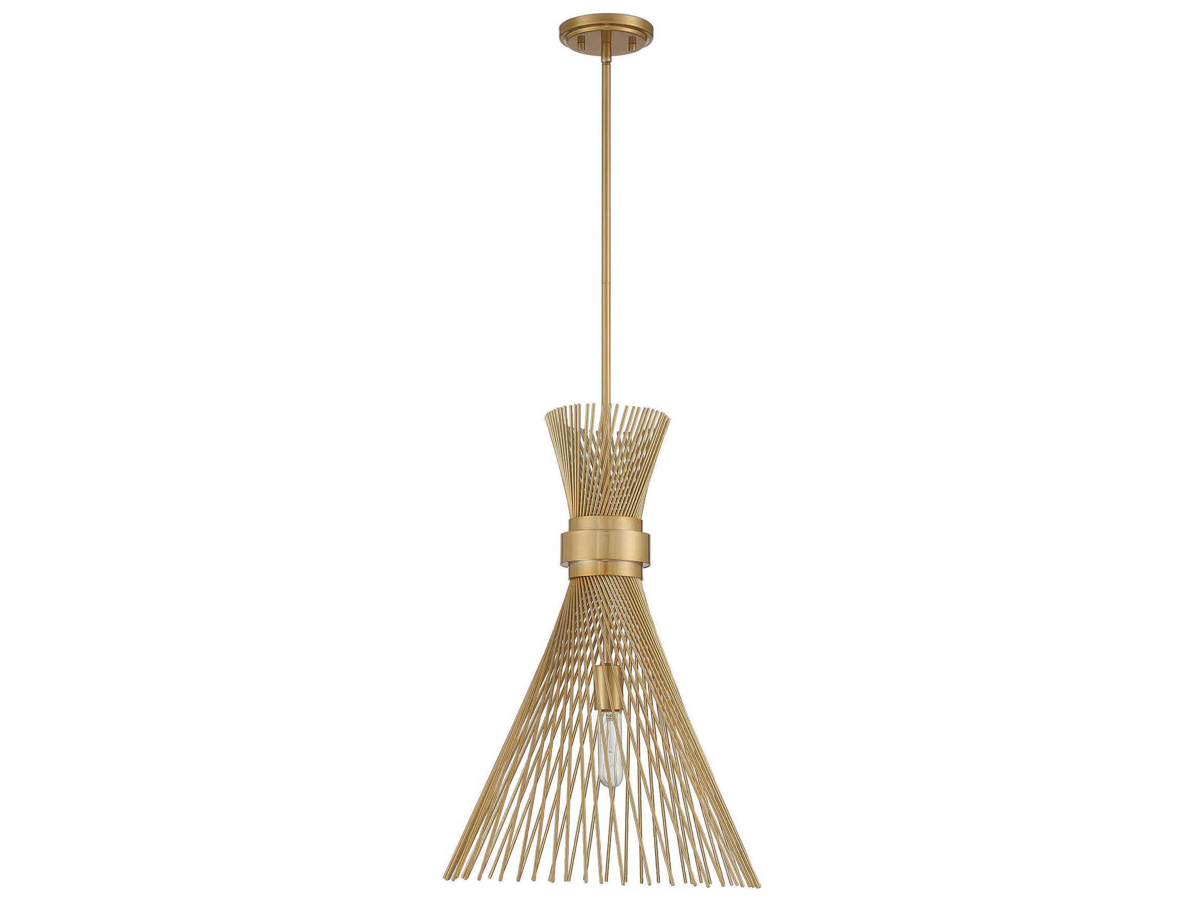 Savoy House Longfellow 1-Light Burnished Brass Pendant