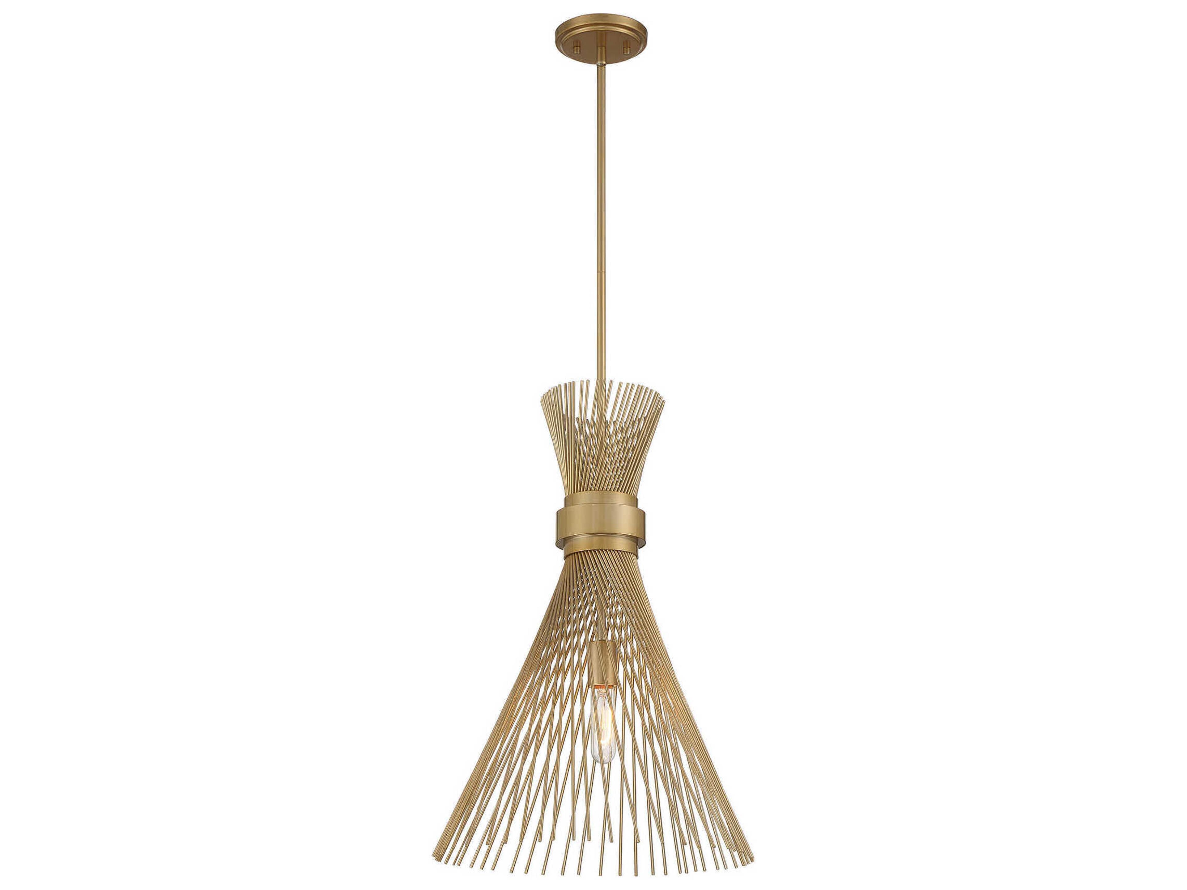 Savoy House Longfellow 1-Light Burnished Brass Pendant