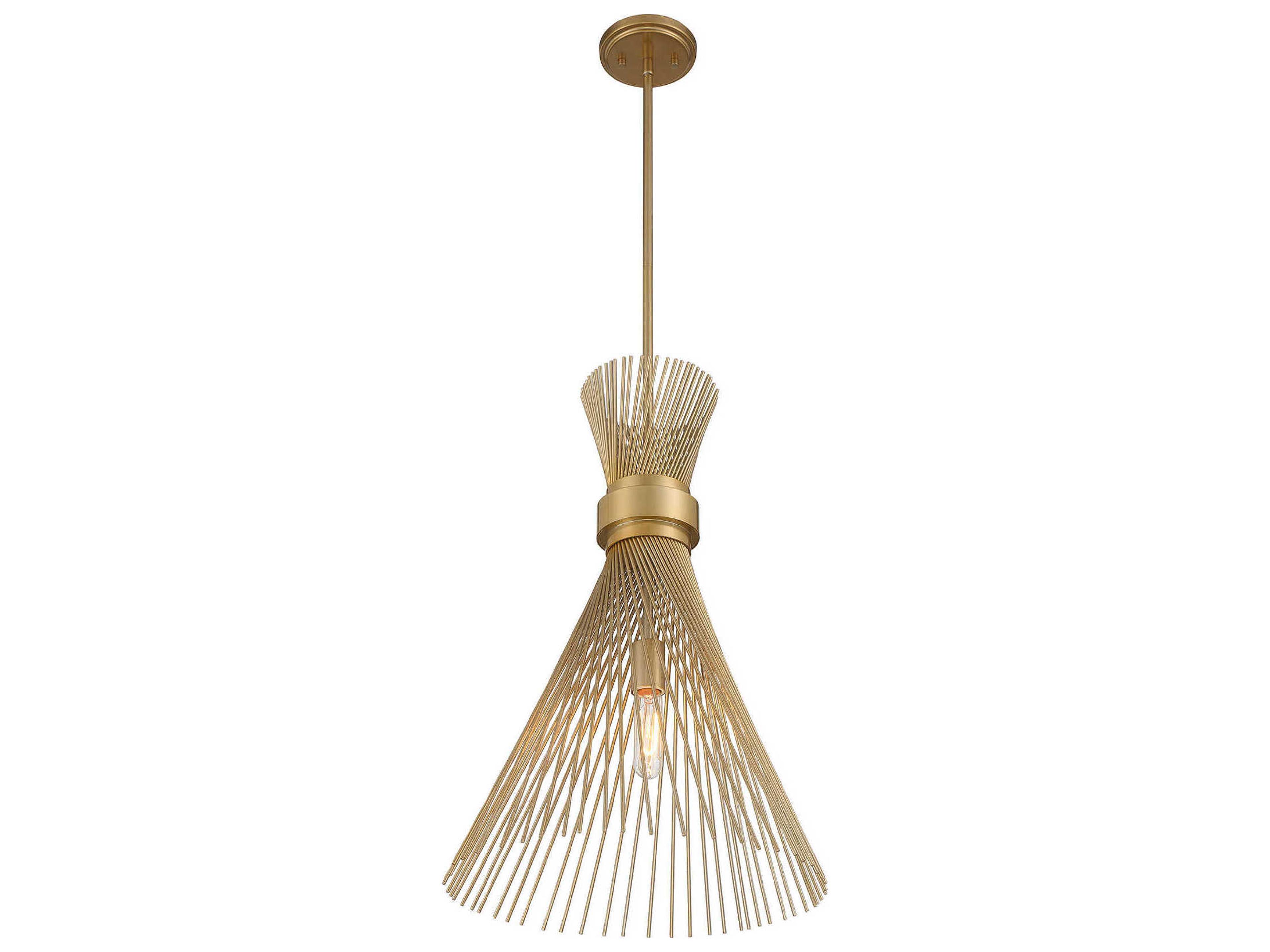 Savoy House Longfellow 1-Light Burnished Brass Pendant