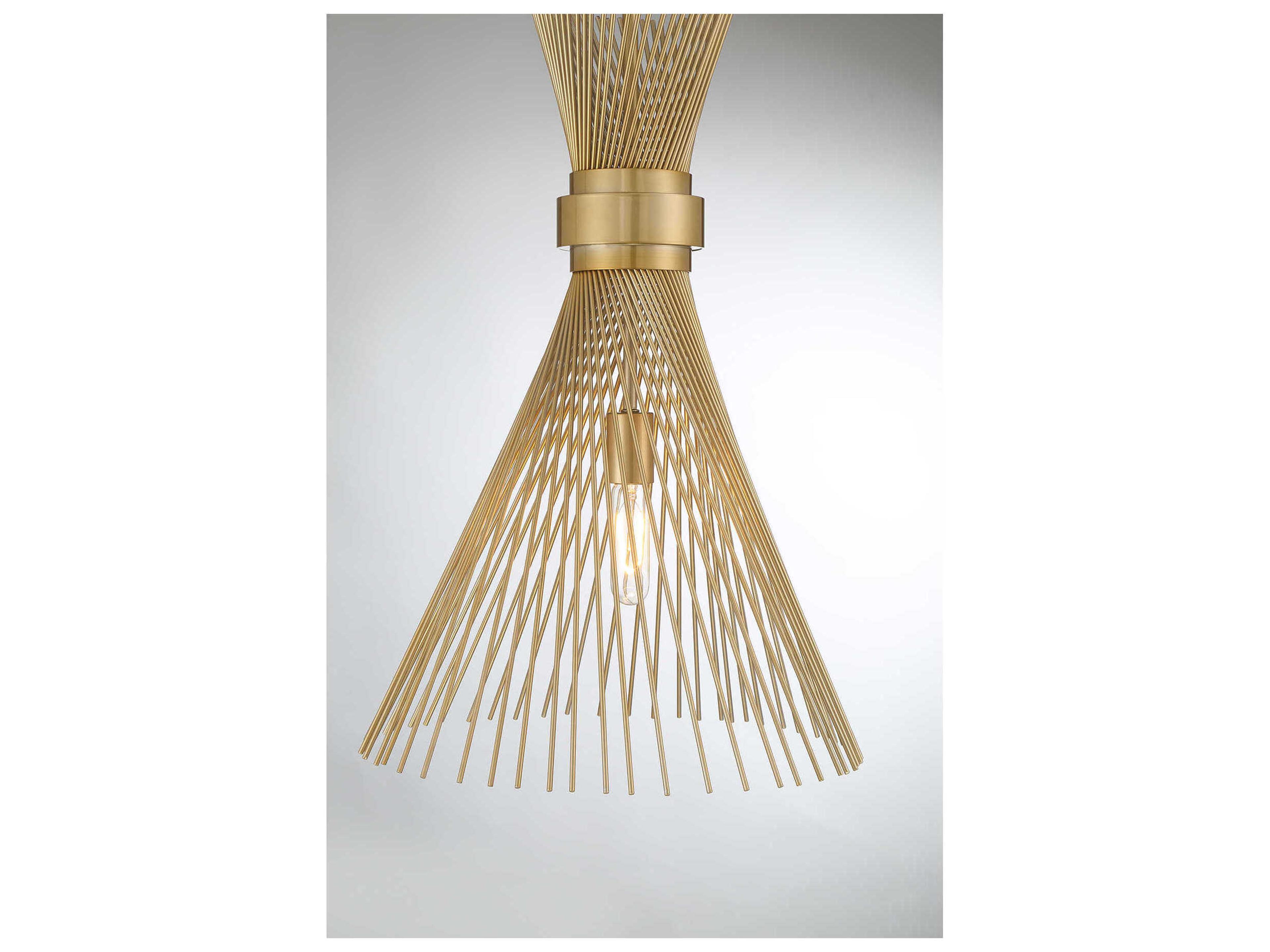 Savoy House Longfellow 1-Light Burnished Brass Pendant