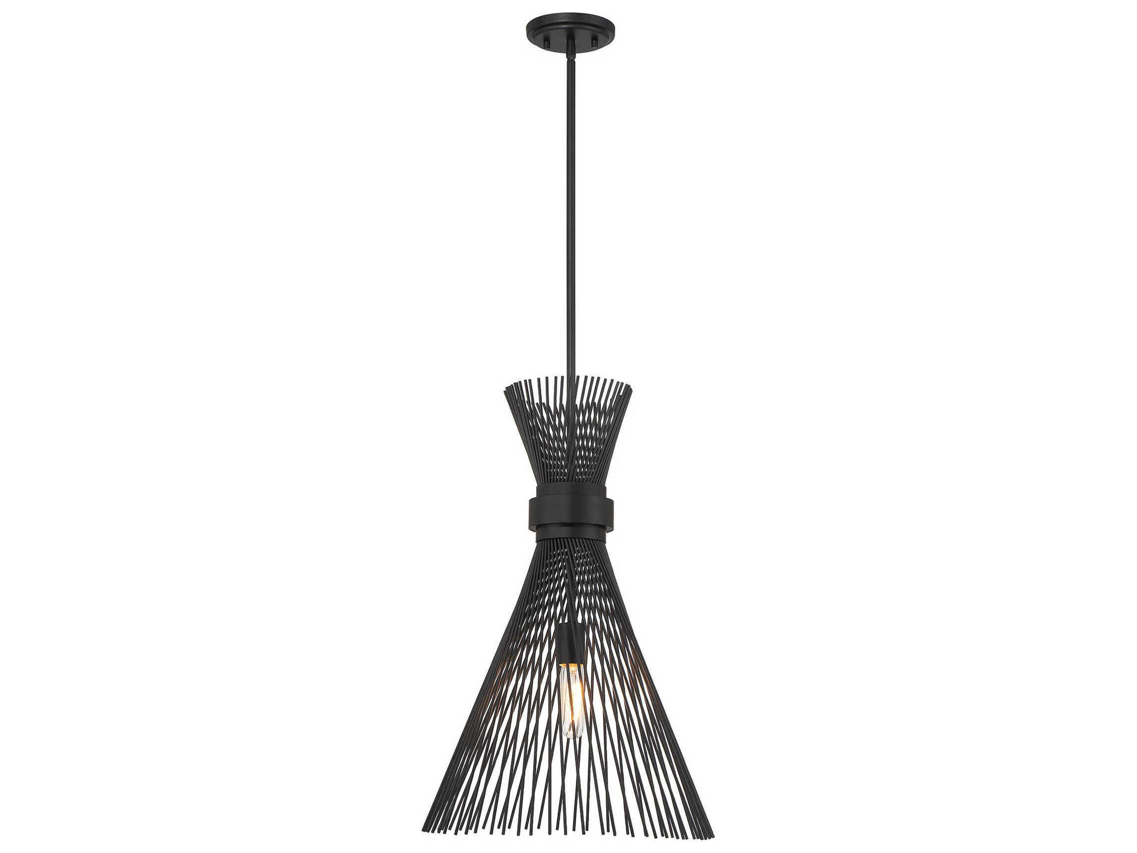 Longfellow 1-Light Matte Black Pendant