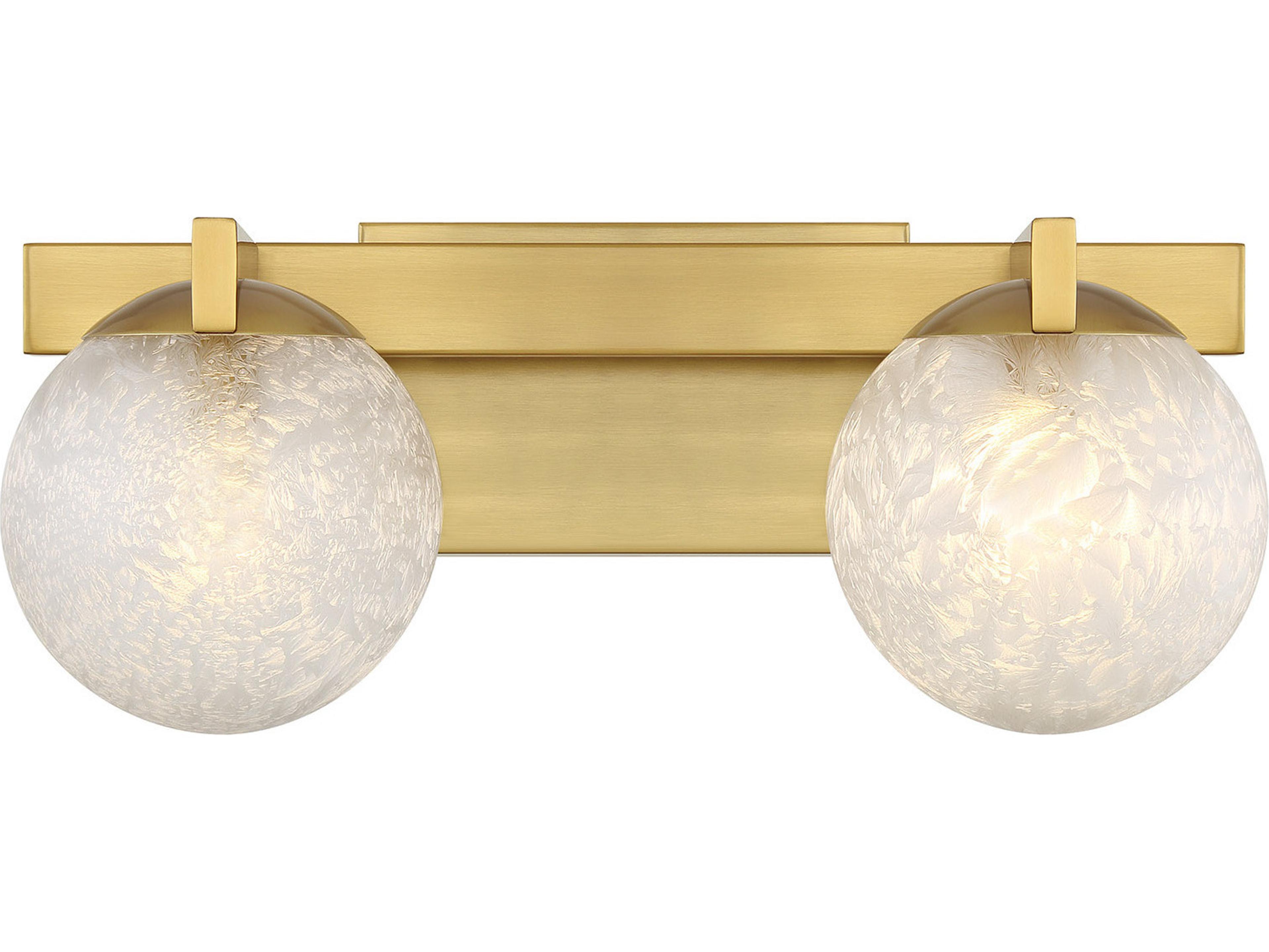 Darien 2-Light Warm Brass Vanity Light