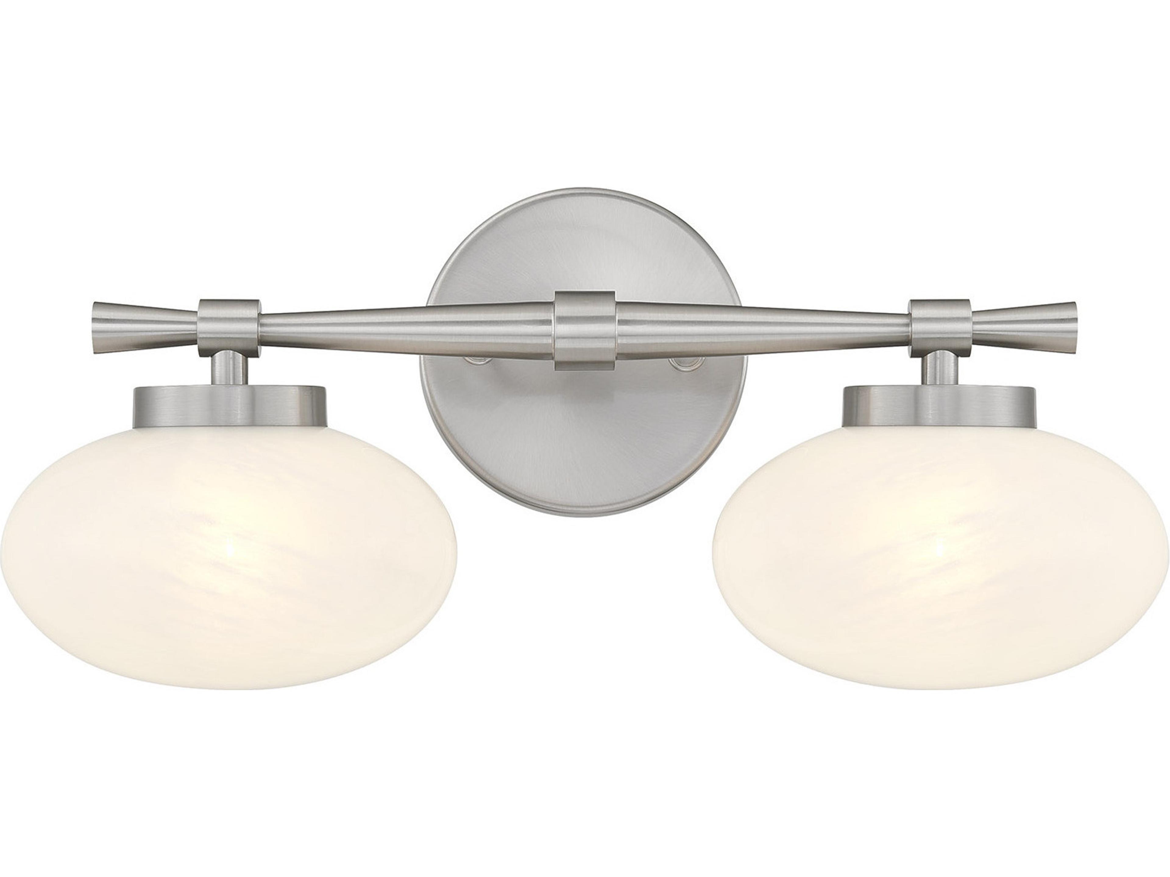 Barrow 2-Light Satin Nickel Vanity Light