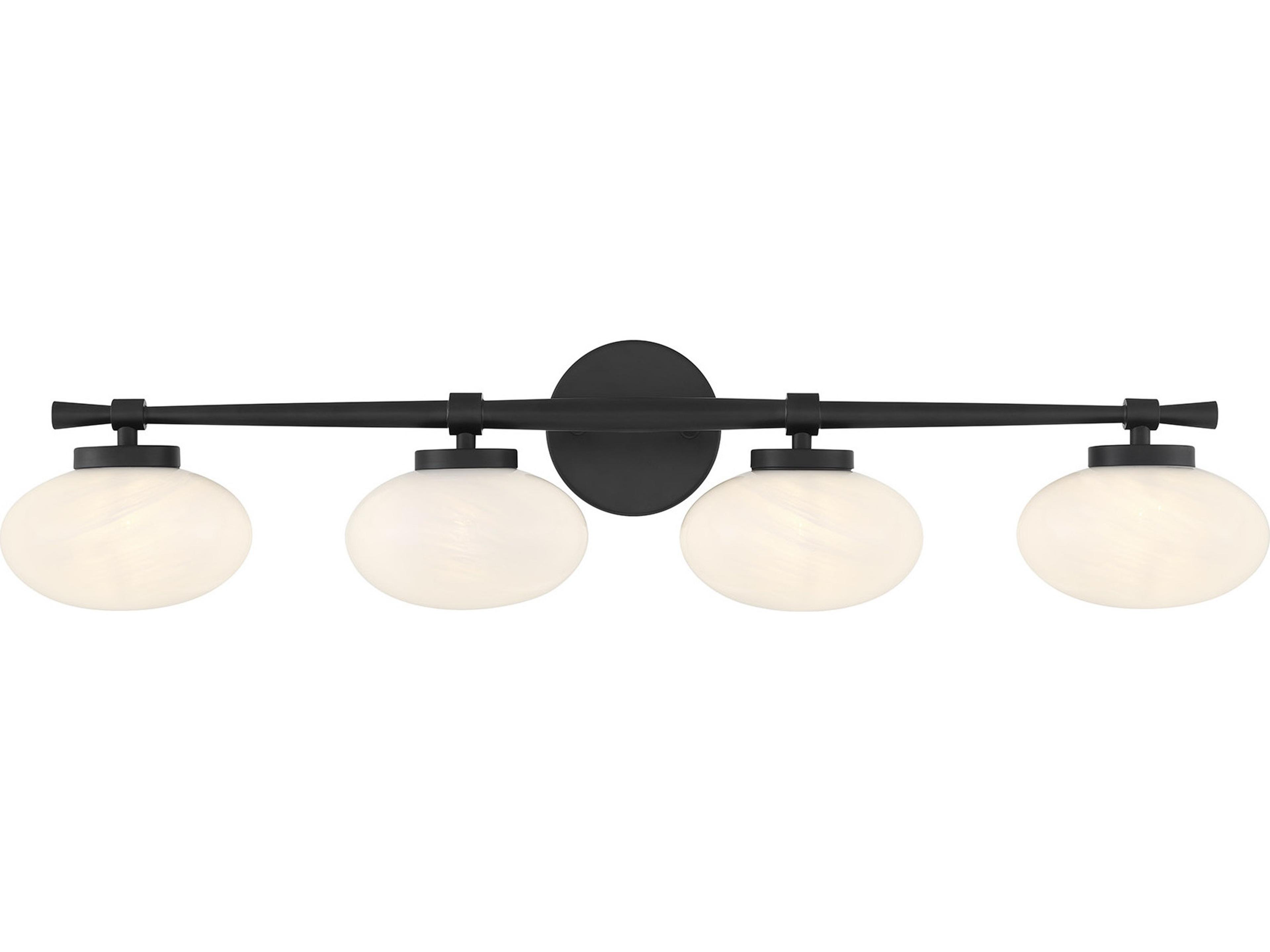 Barrow 4-Light Matte Black Vanity Light
