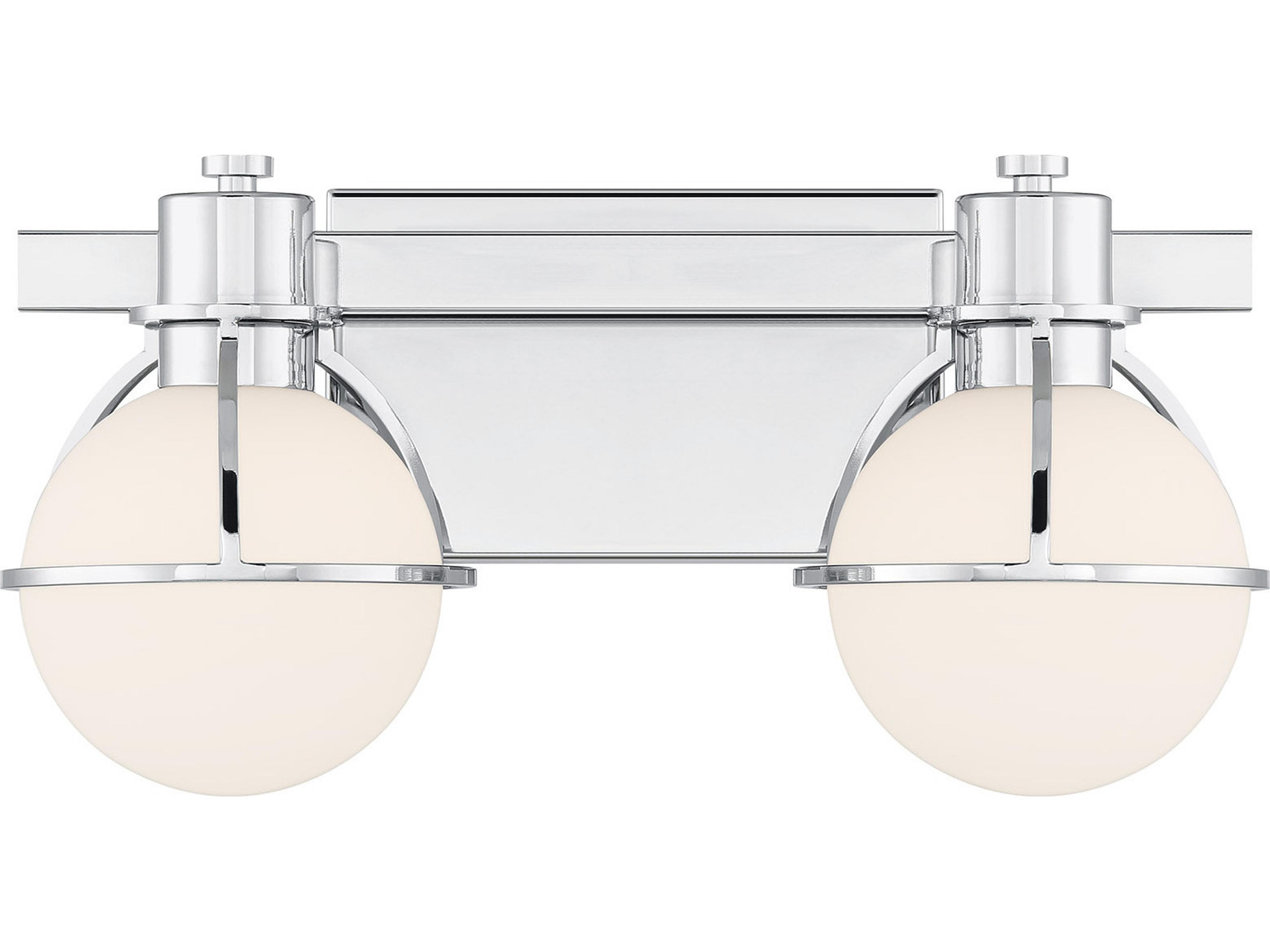 Pierce 2-Light Chrome Vanity Light