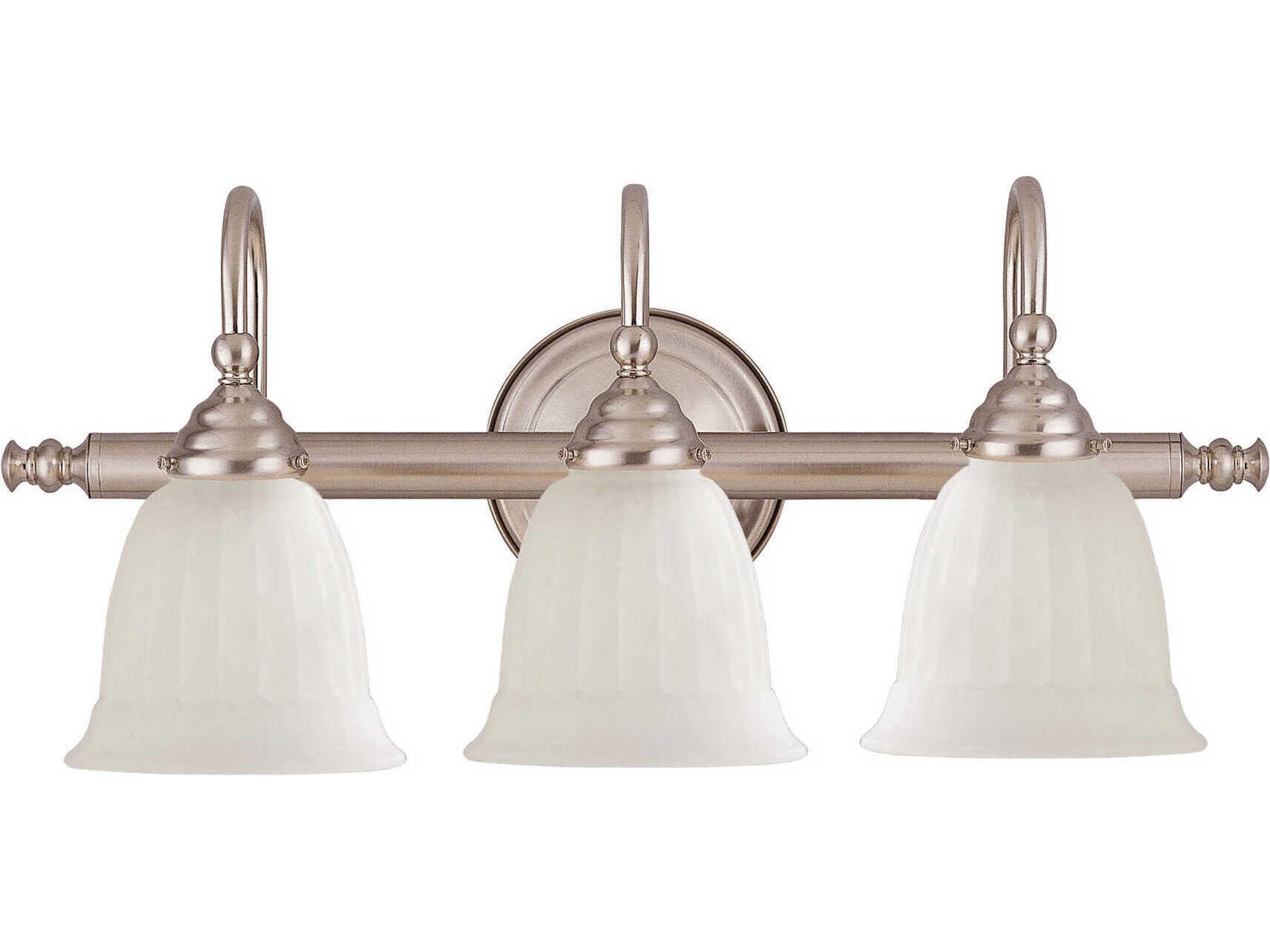 Brunswick 3-Light Satin Nickel Vanity Light