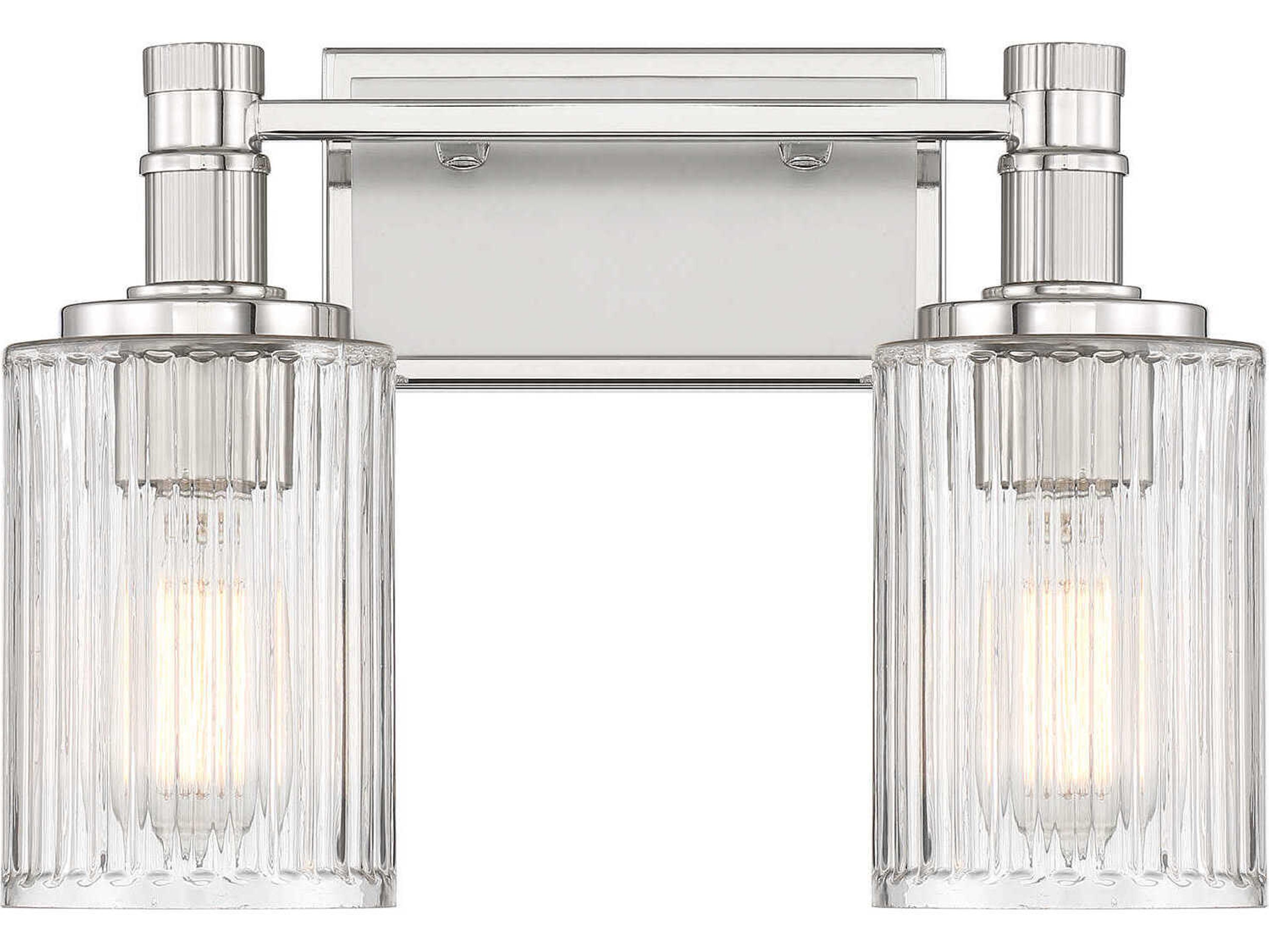 Concord 2-Light Silver Polished Nickel Vanity Light