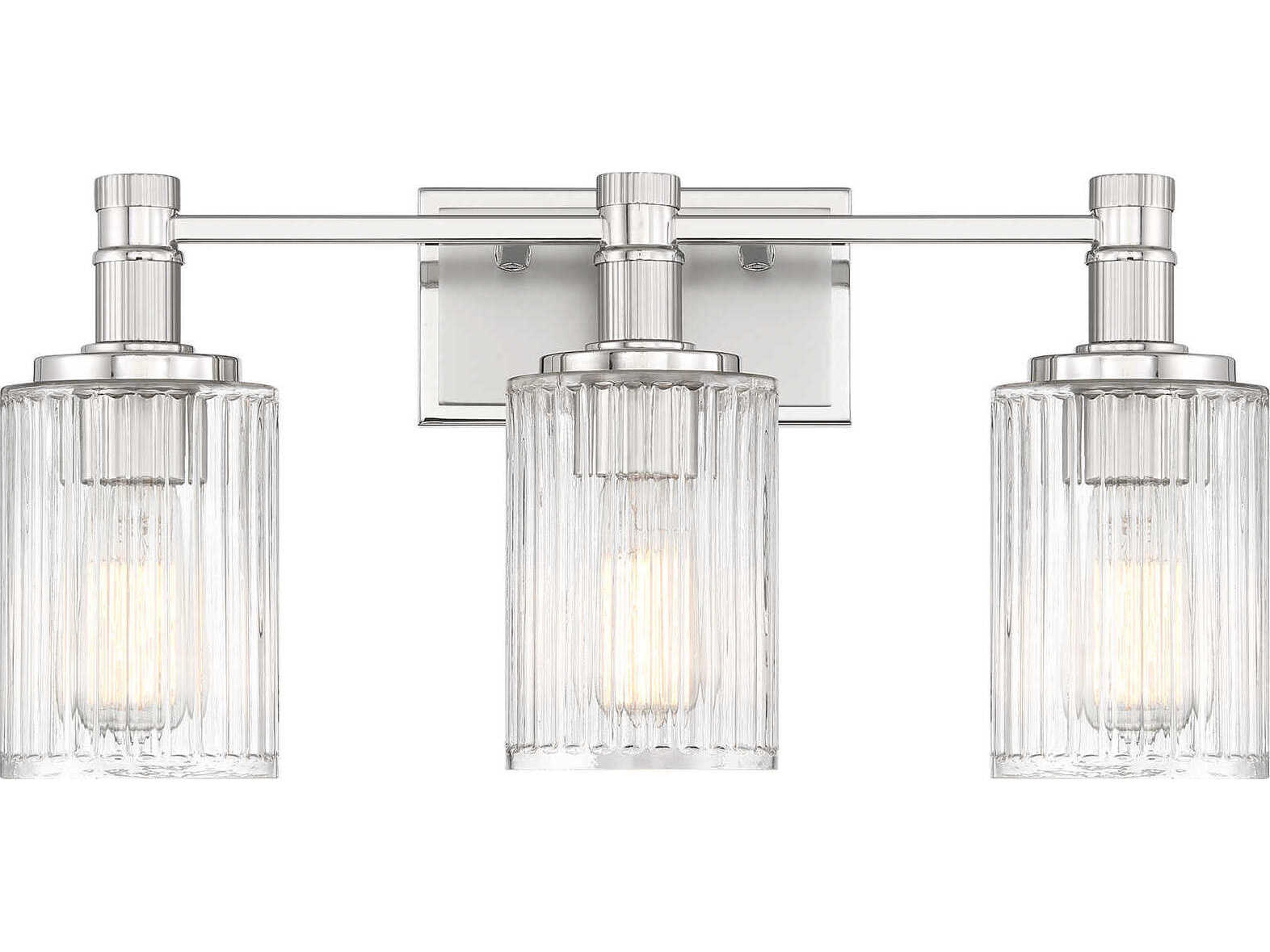 Concord 3-Light Silver Polished Nickel Vanity Light