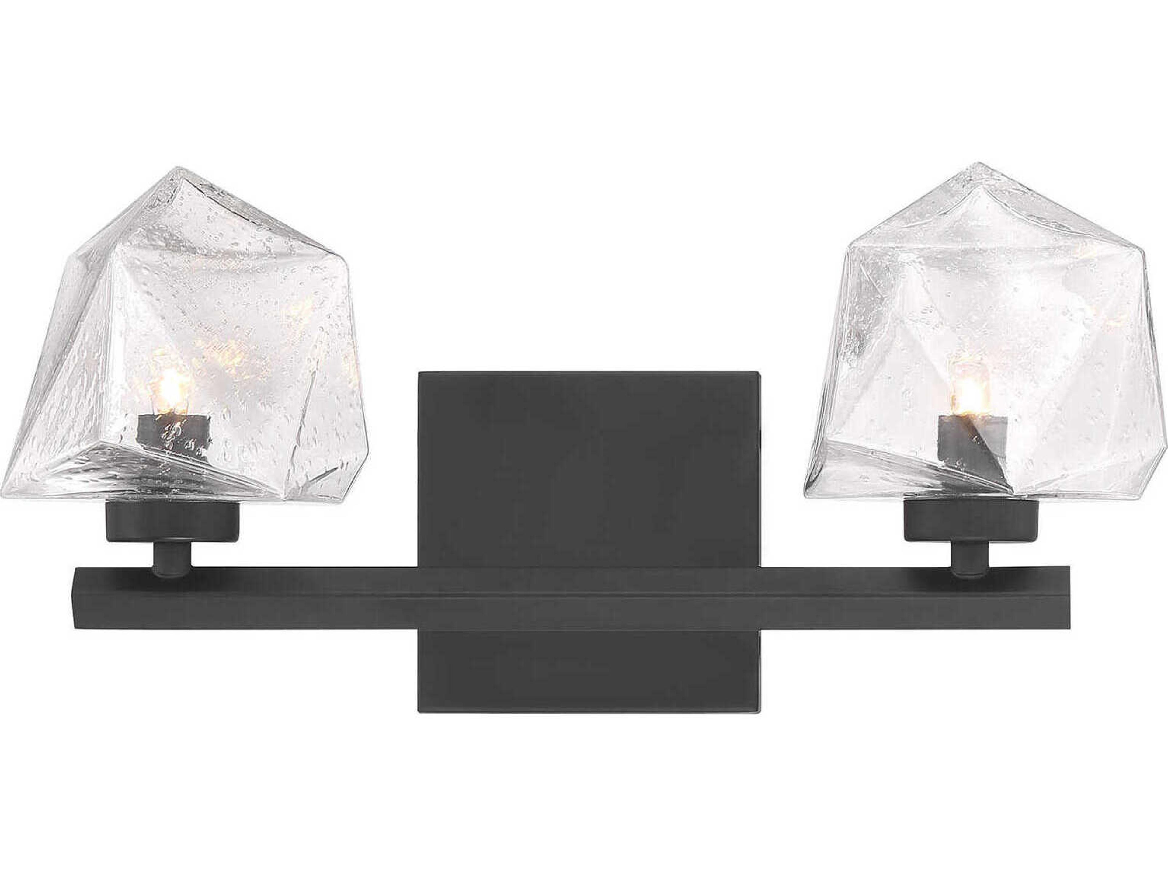 Castello 2-Light Matte Black Vanity Light