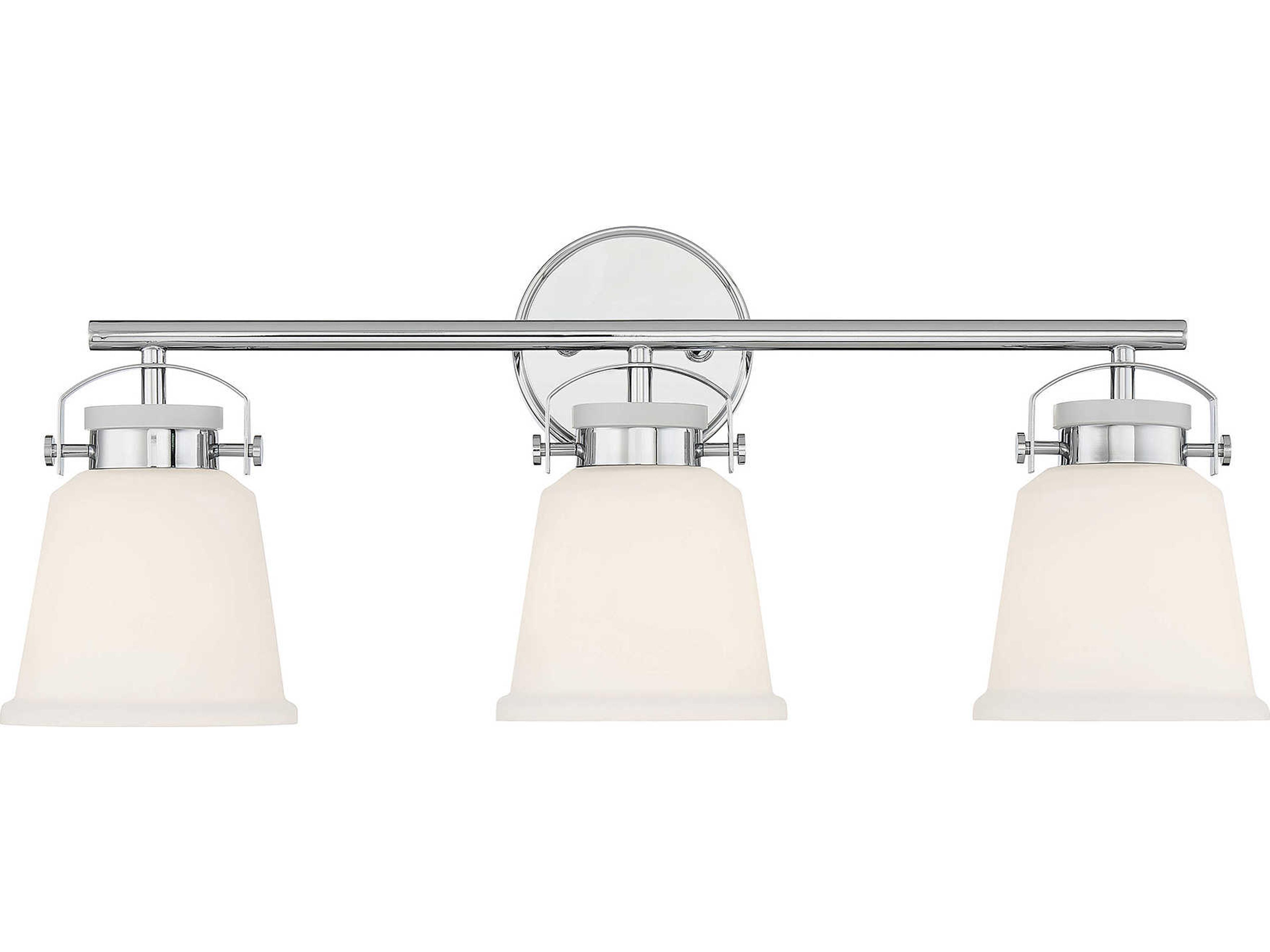 Kaden 3-Light Polished Chrome Glass Vanity Light