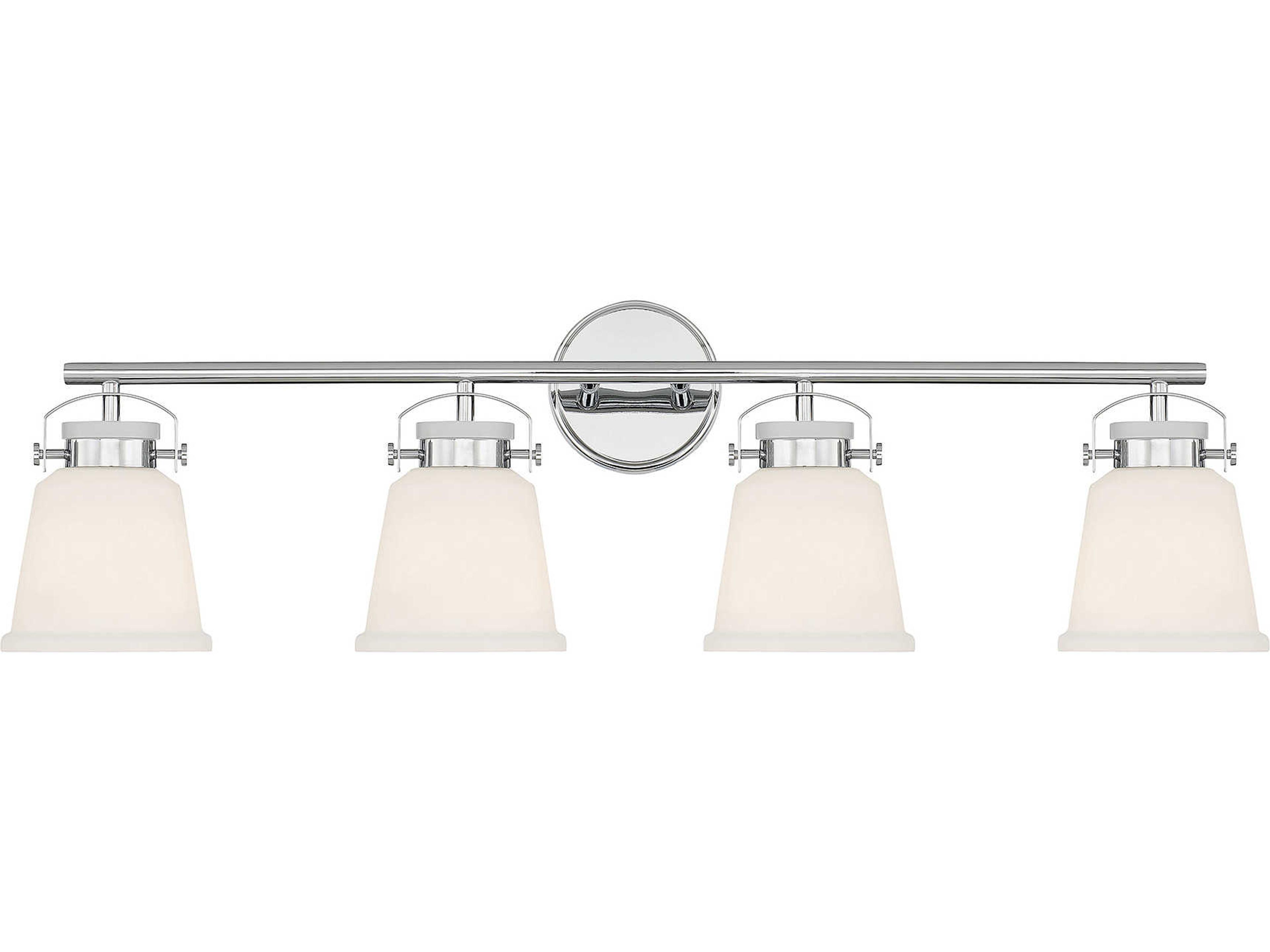 Kaden 4-Light Polished Chrome Glass Vanity Light